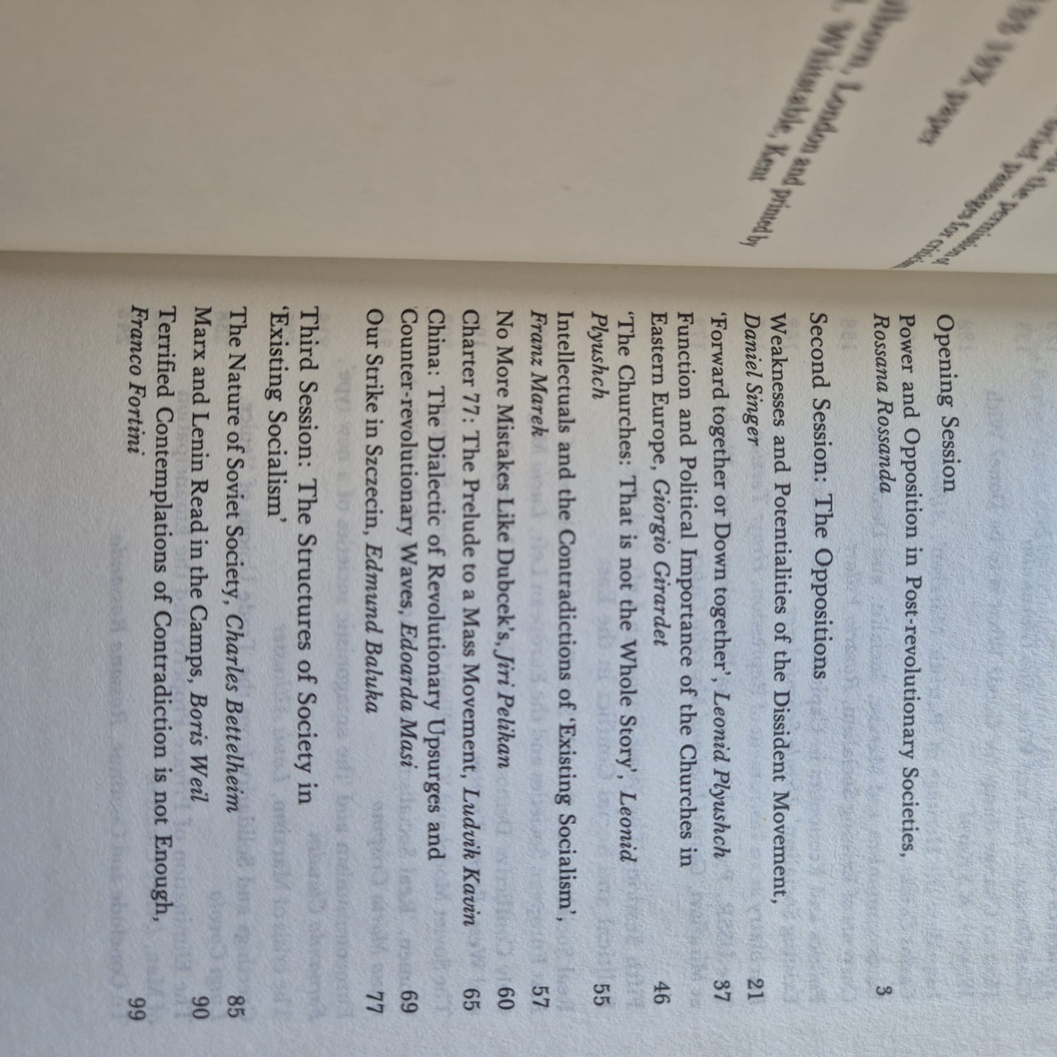 'Power & Opposition in Post-Revolutionary Societies' edited by Il Manifesto Conference
