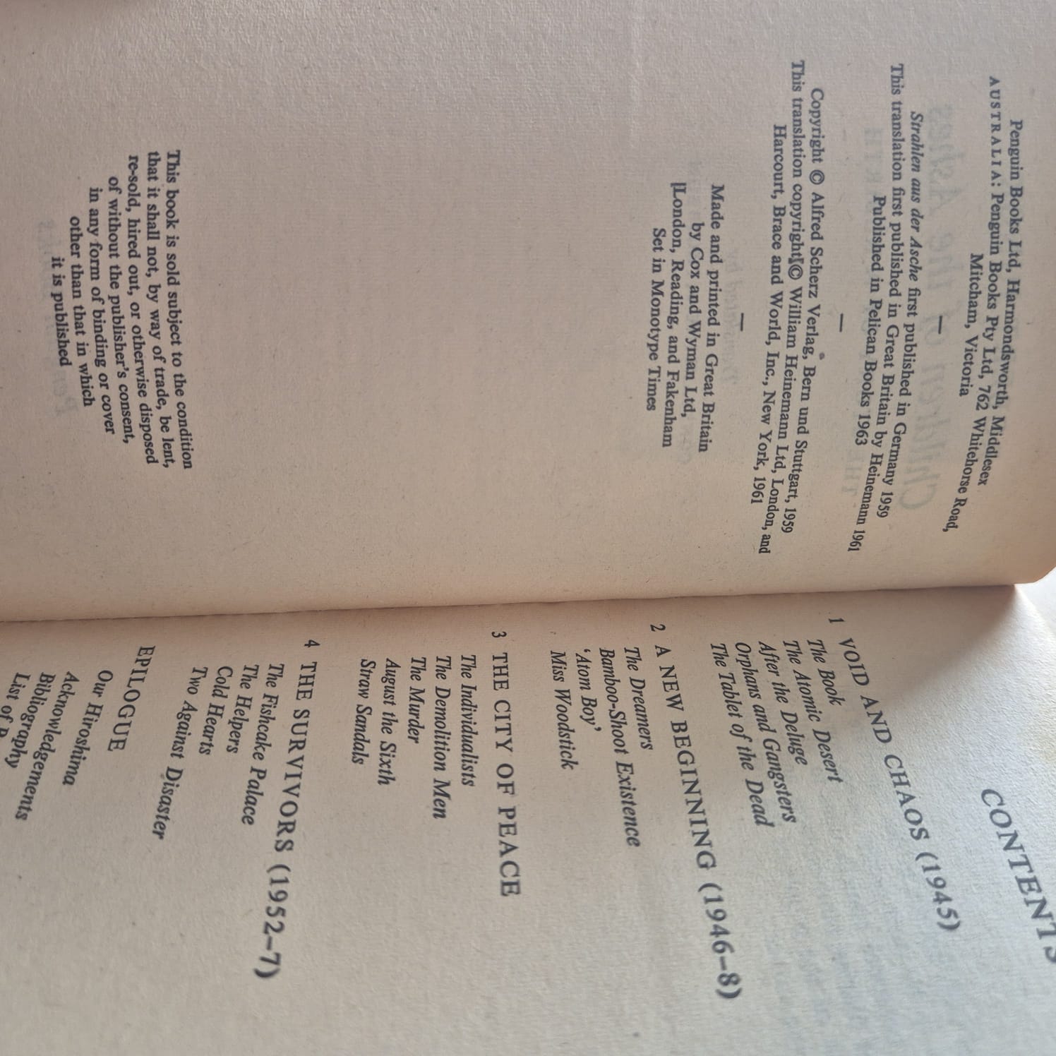 'Children of the Ashes: The People of Hiroshima' by Robert Jungk