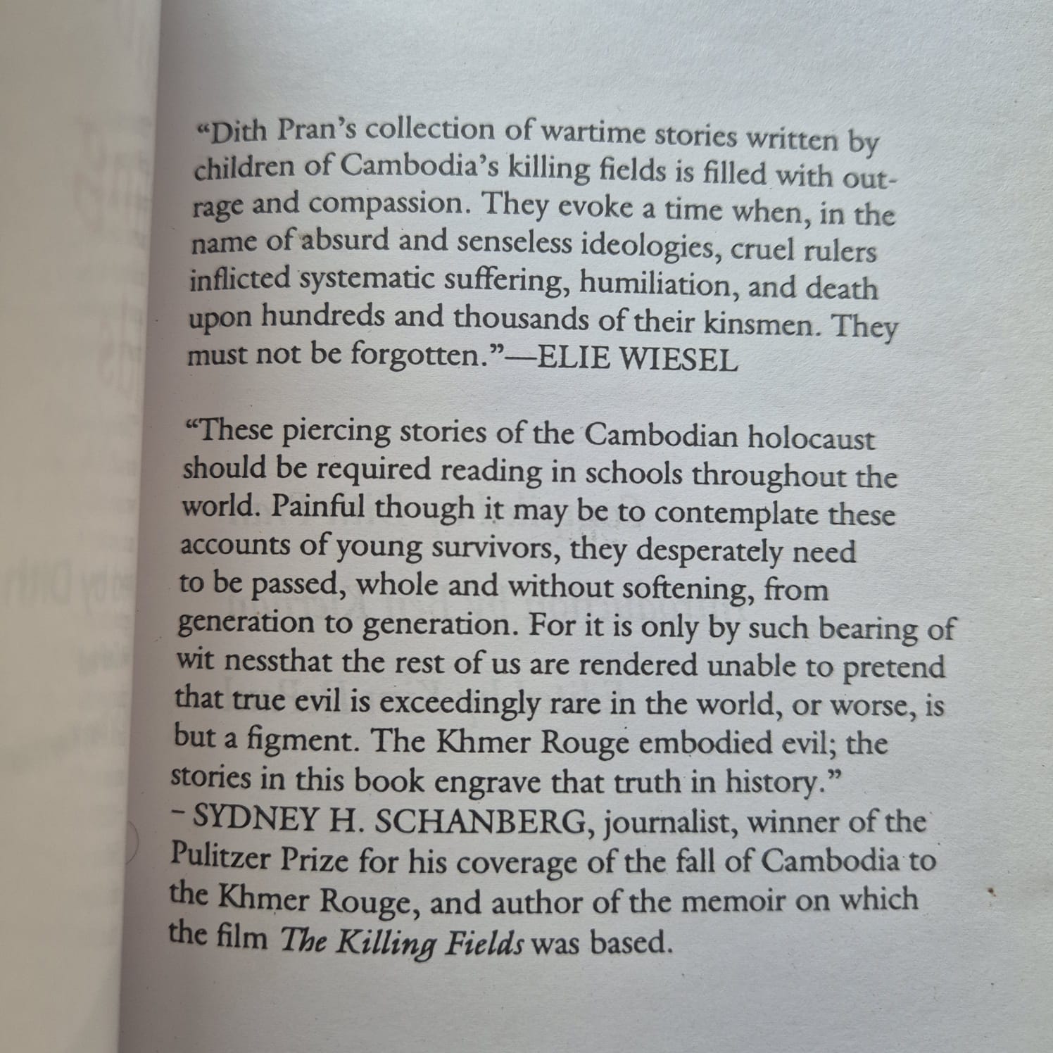 'Children of Cambodia’s Killing Fields: Memoirs by Survivors' compiled by Dith Pran, edited by Kim DePaul