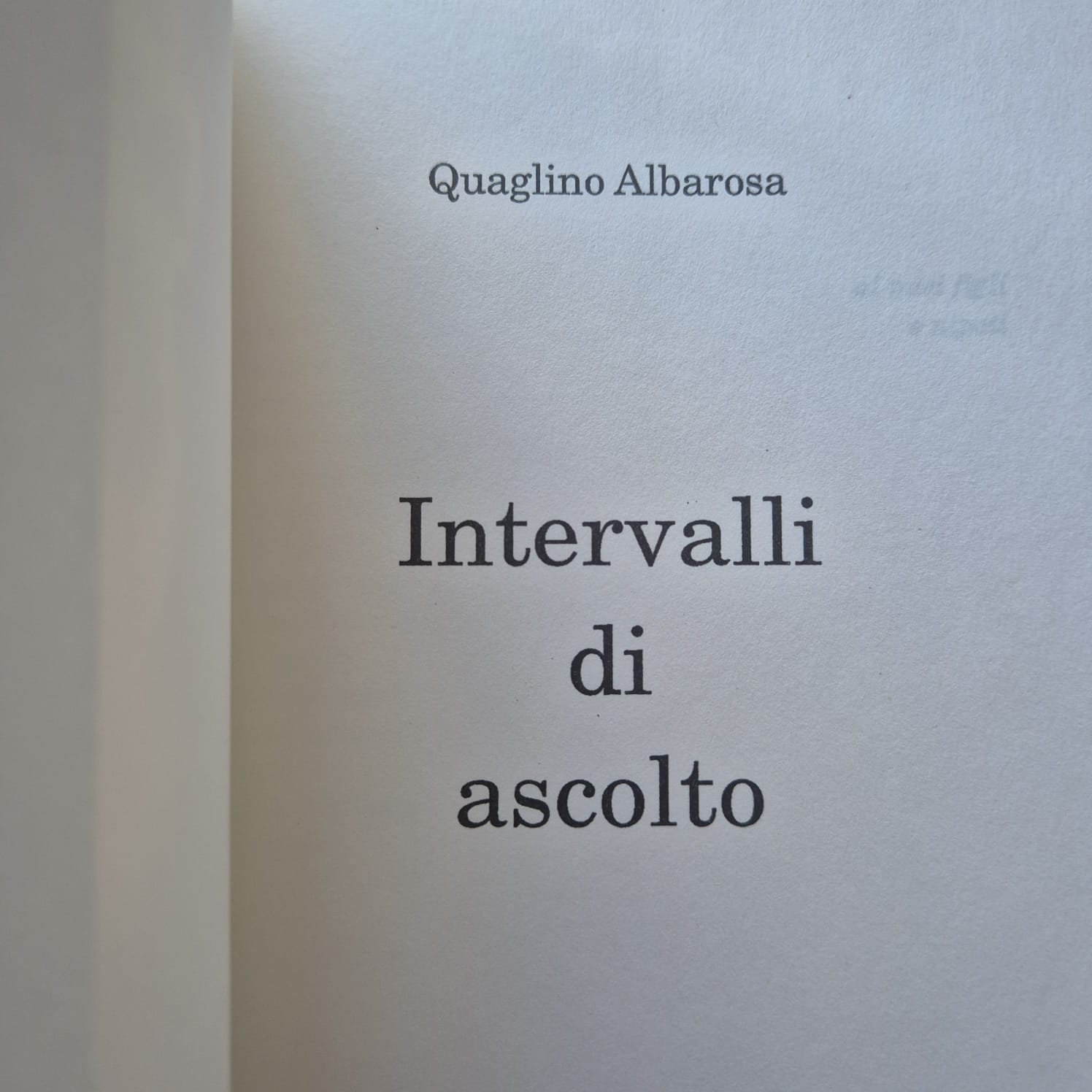 'Intervalli di ascolto' by Albarosa Quaglino (Italian, signed copy)