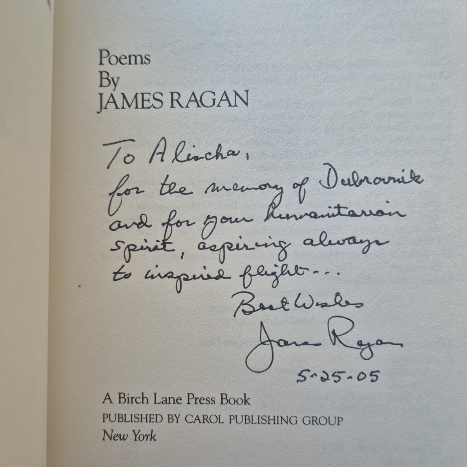 'Womb-Weary' by James Ragan (signed copy)