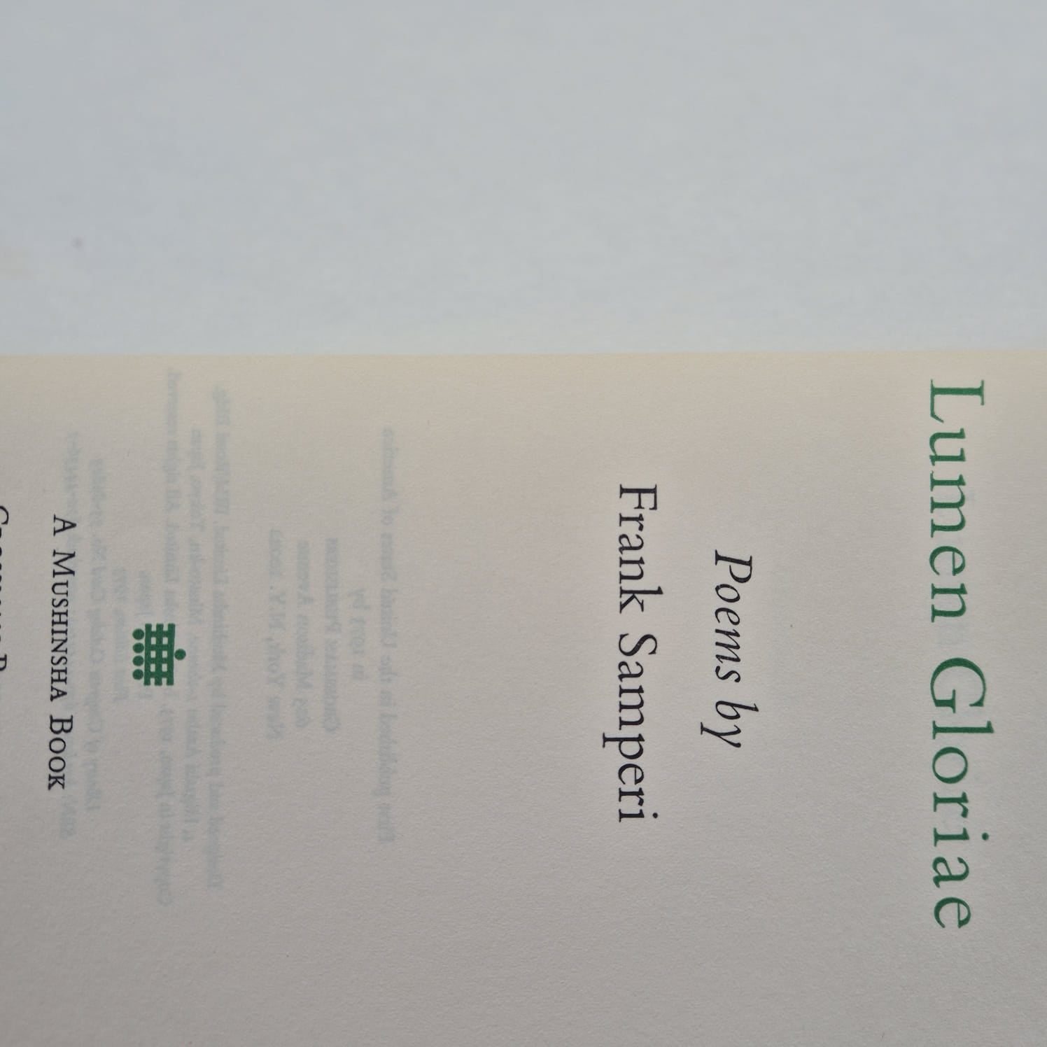 'Lumen Gloriae'. by Frank Samperi