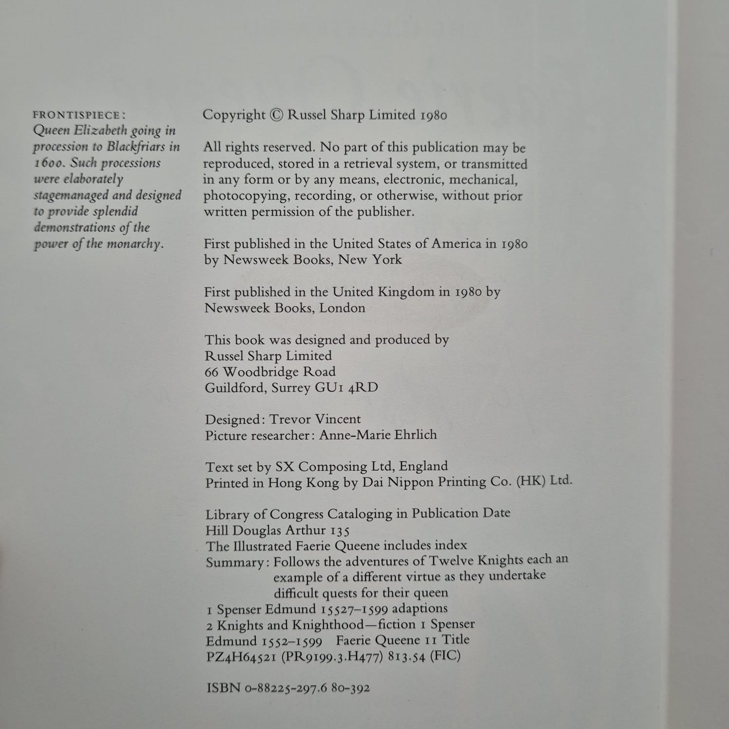'The Illustrated Faerie Queene' by Edmund Spenser, adapted by Douglas Hill
