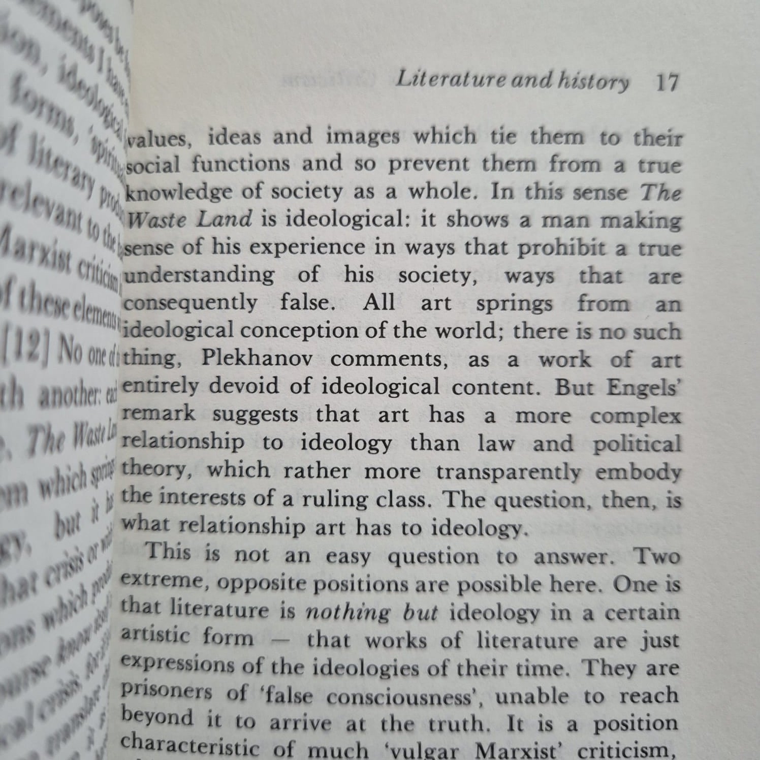 'Marxism and Literary Criticism' by Terry Eagleton