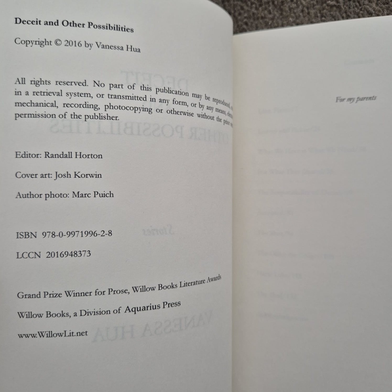 'Deceit and Other Possibilities' by Vanessa Hua