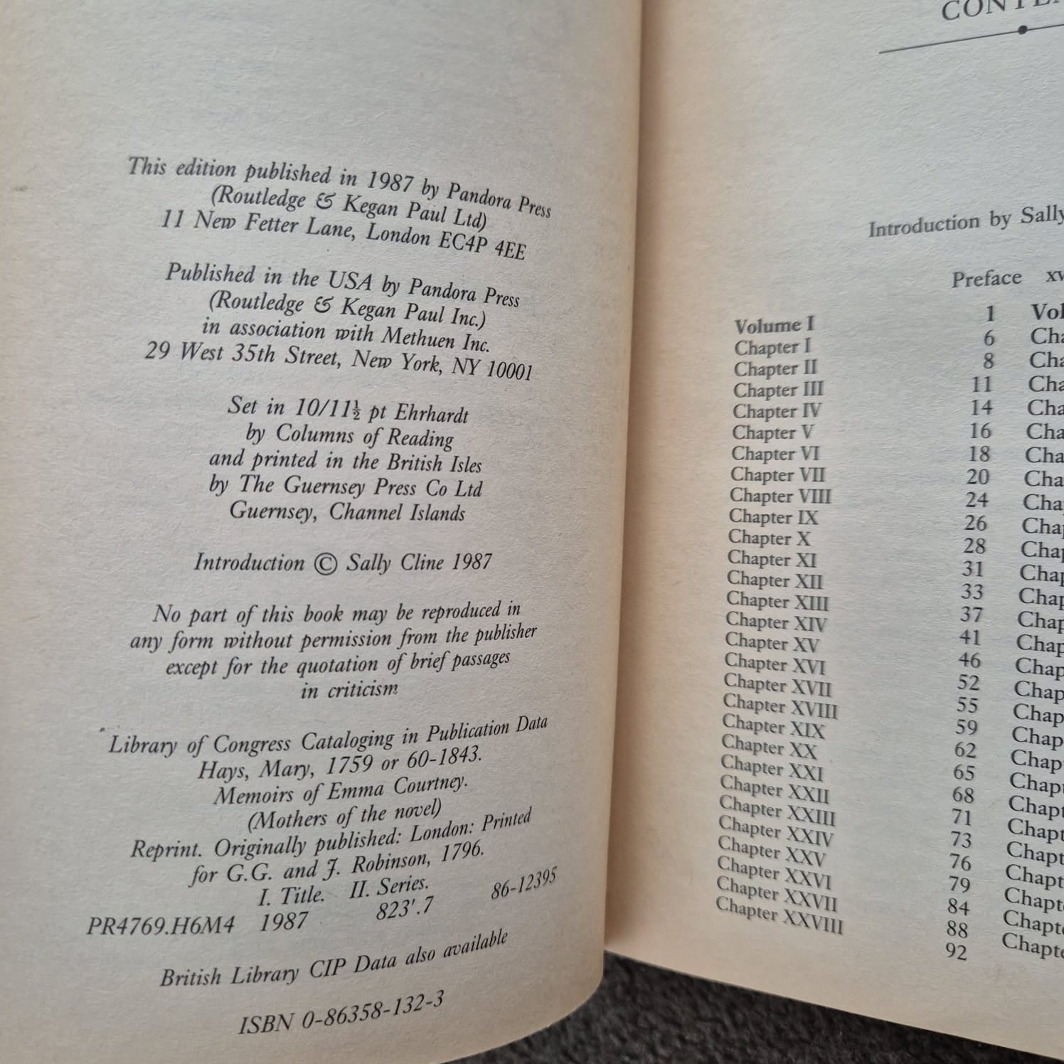 'Memoirs of Emma Courtney' by Mary Hays