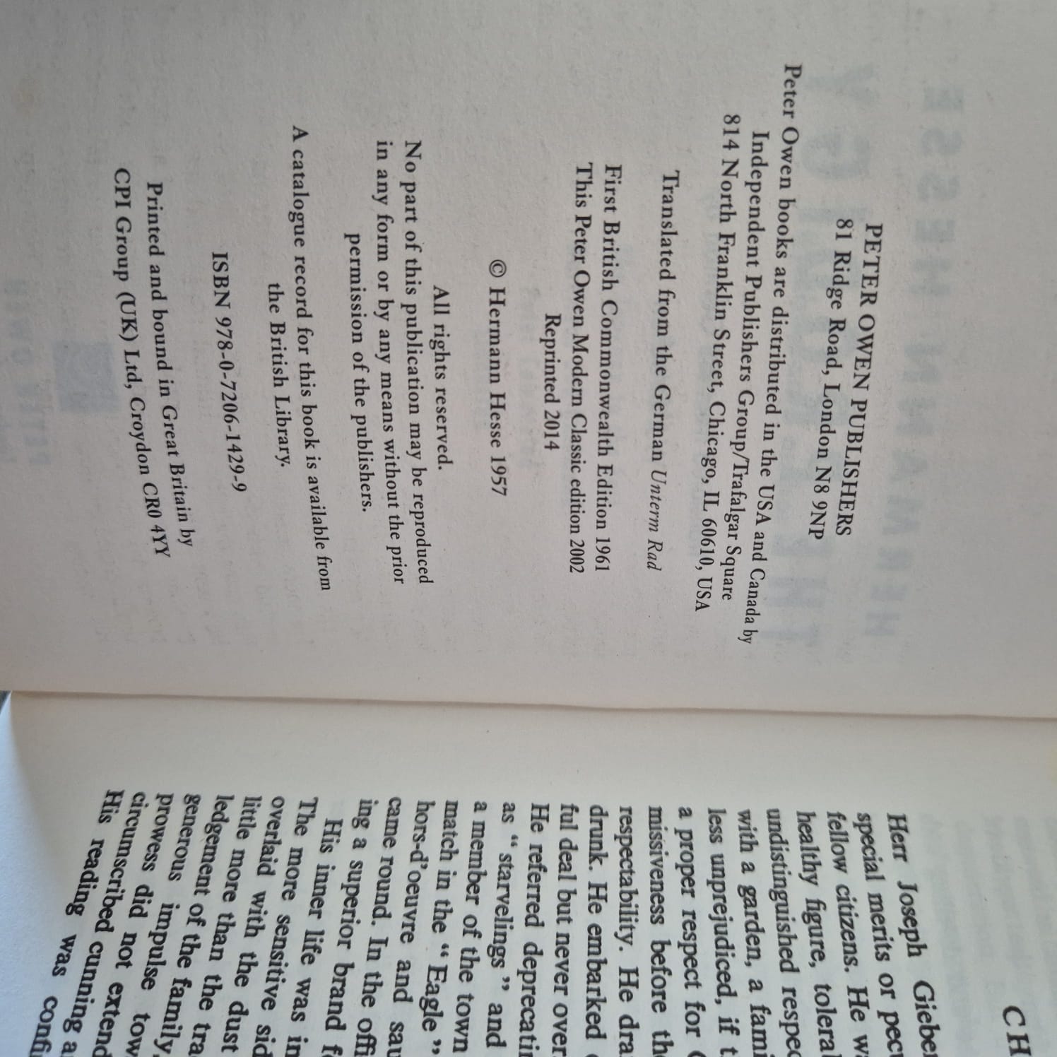 'The Prodigy' by Hermann Hesse