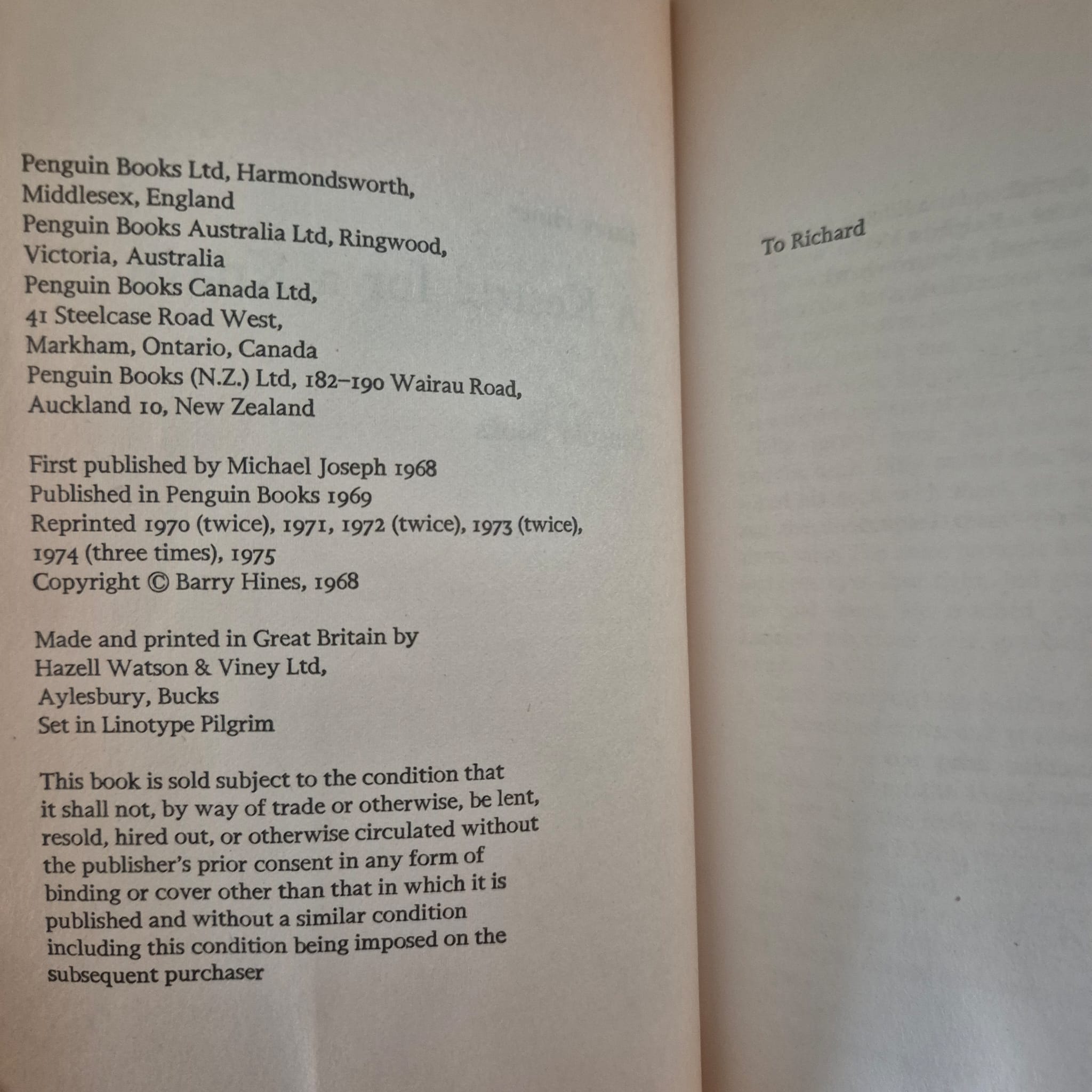 'Kes/A Kestrel for a Knave' by Barry Hines