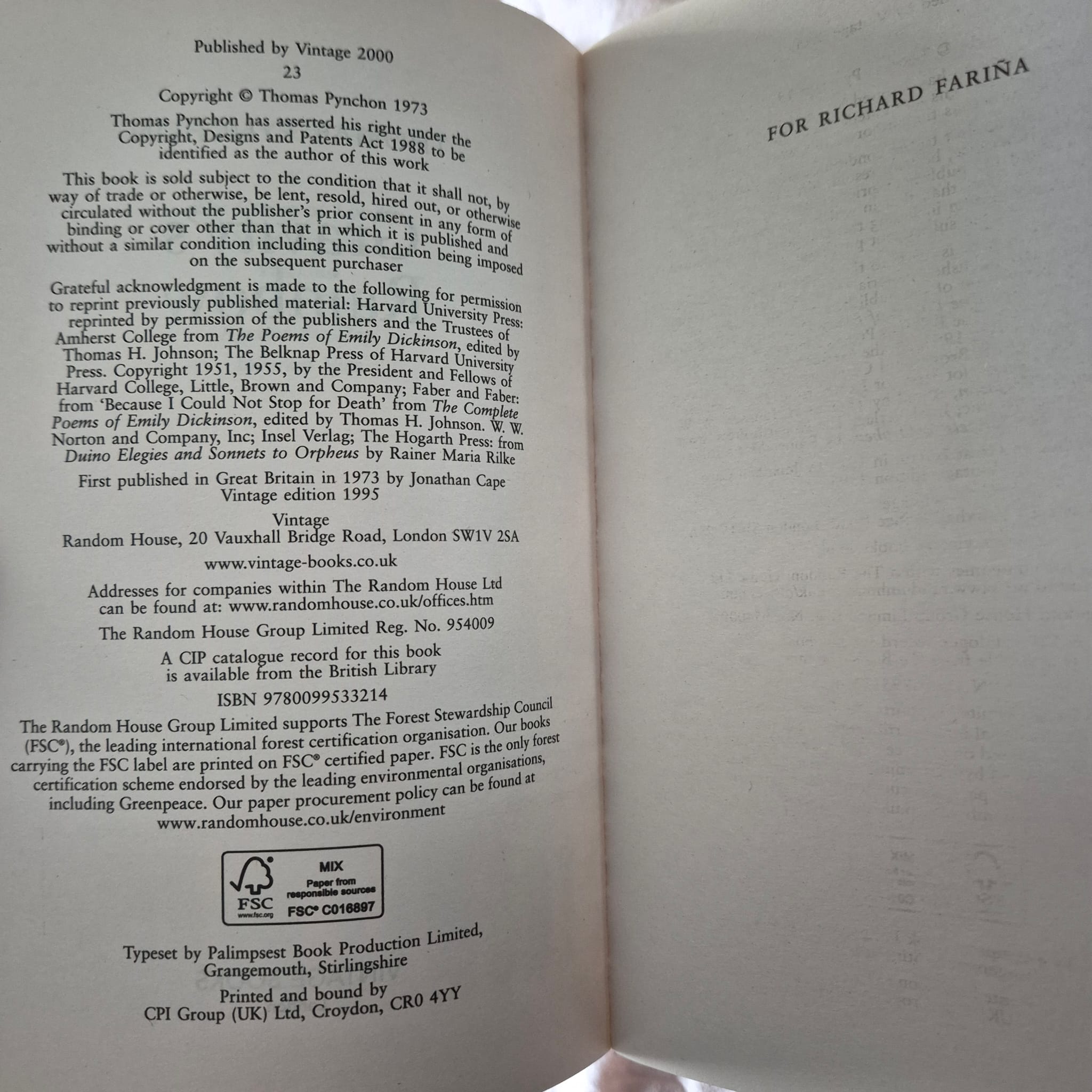 'Gravity’s Rainbow' by Thomas Pynchon