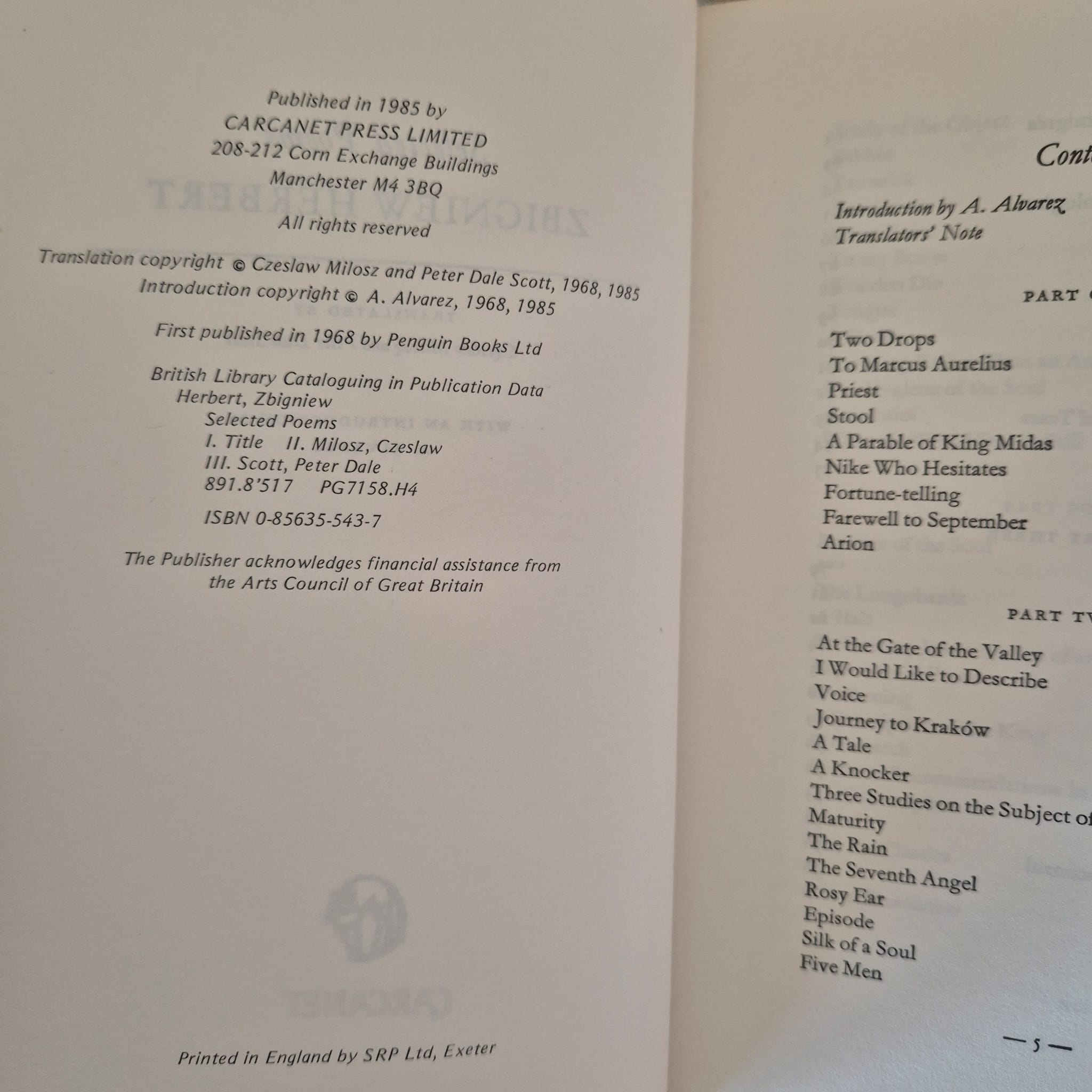 'Selected Poems' by Zbigniew Herbert