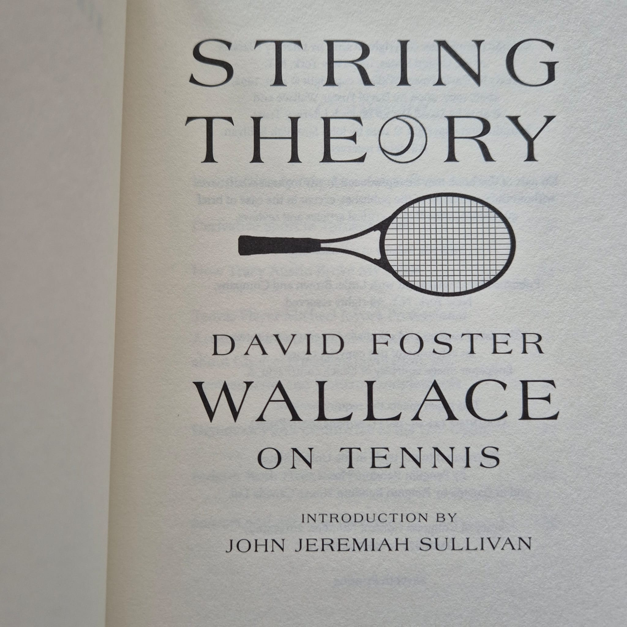 'String Theory: David Foster Wallace on Tennis' by David Foster Wallace