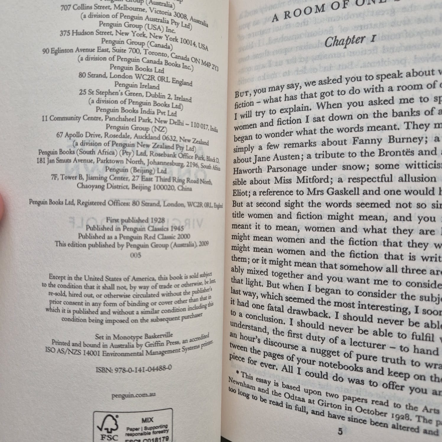 'A Room of One’s Own' by Virginia Woolf