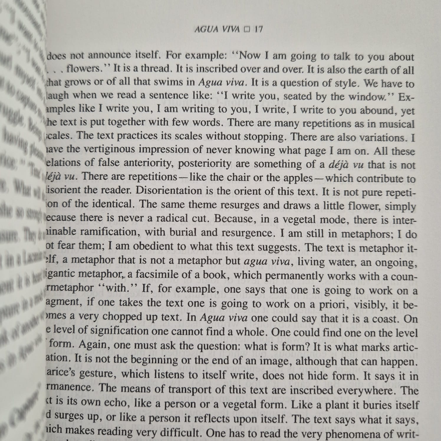 'Reading with Clarice Lispector' by Hélène Cixous