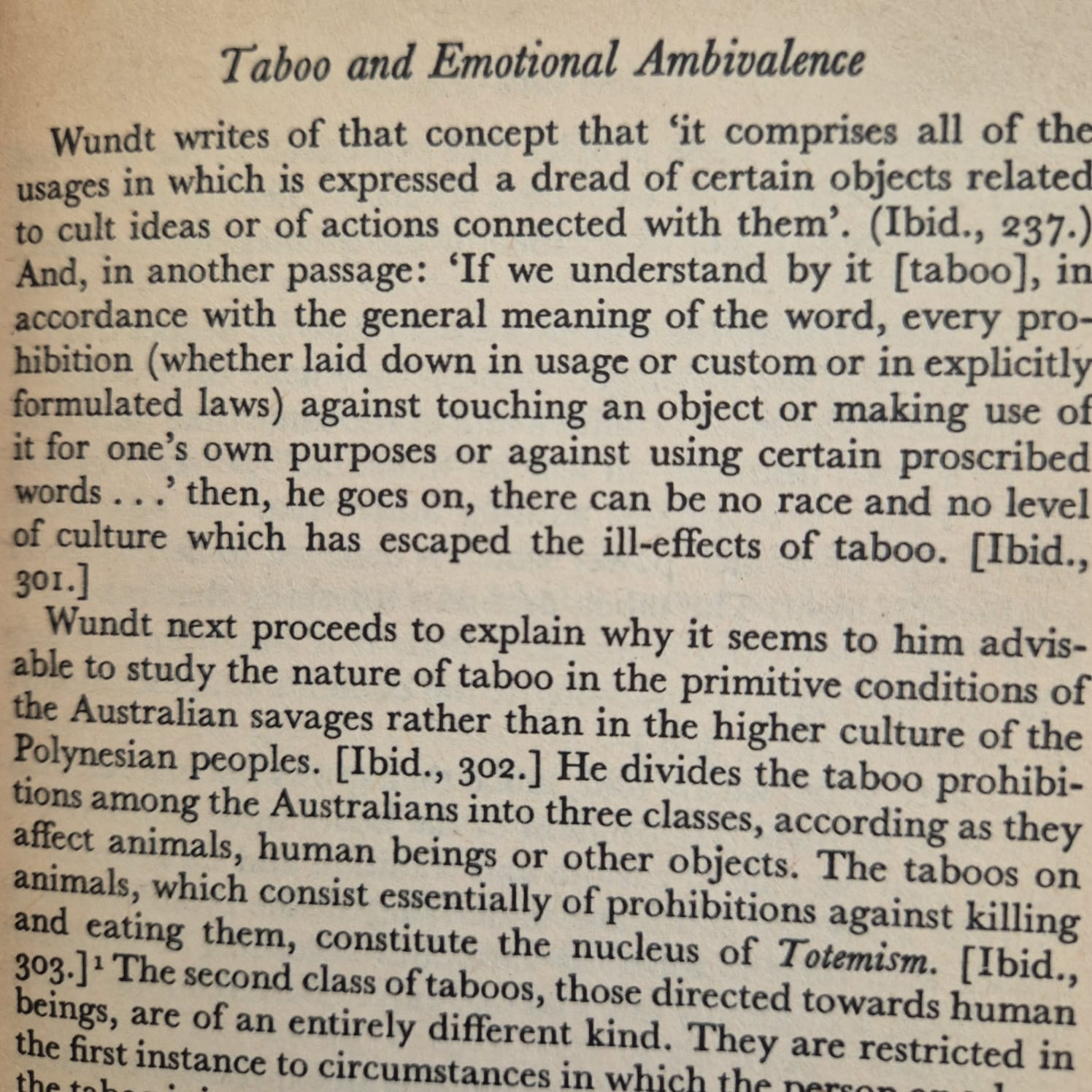 'Totem and Taboo' by Sigmund Freud