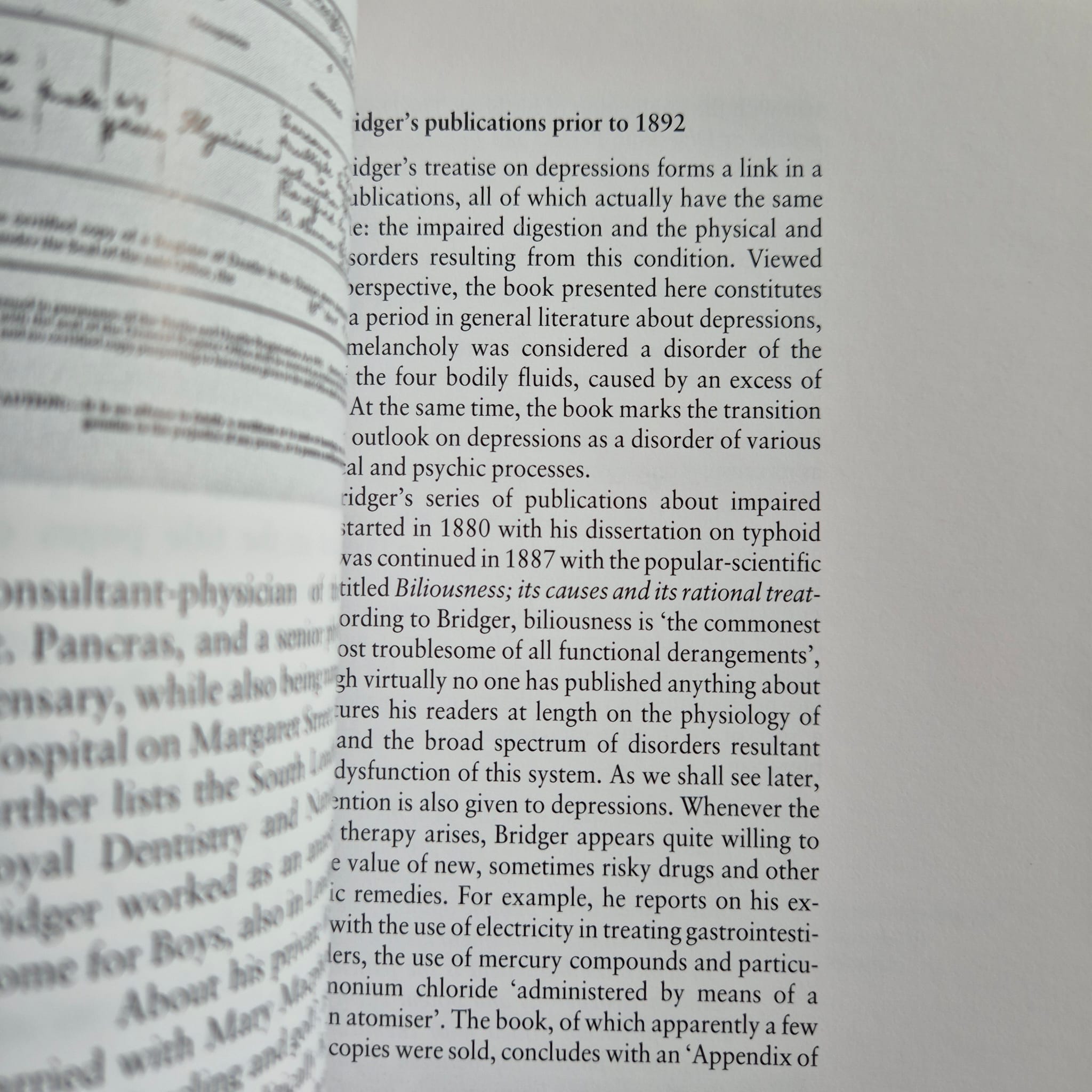'An Unknown Monograph on Depressions' by M. J. van Lieburg and A. E. Bridger