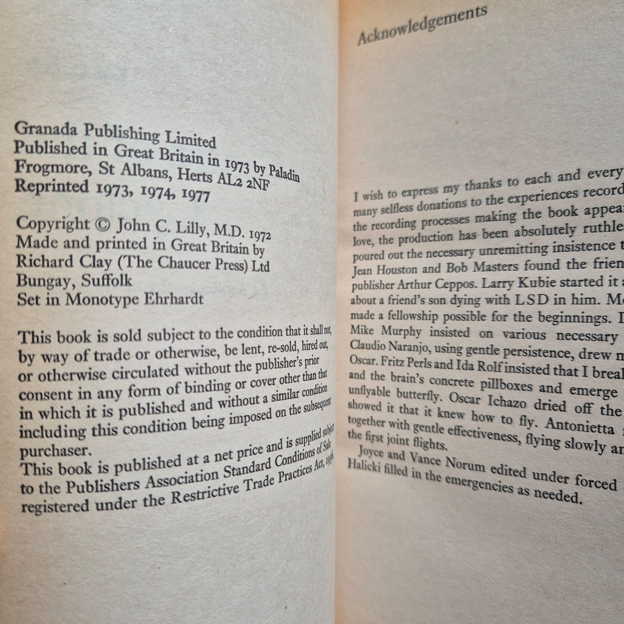 'The Centre of the Cyclone: An Autobiography of Inner Space' by John C. Lilly