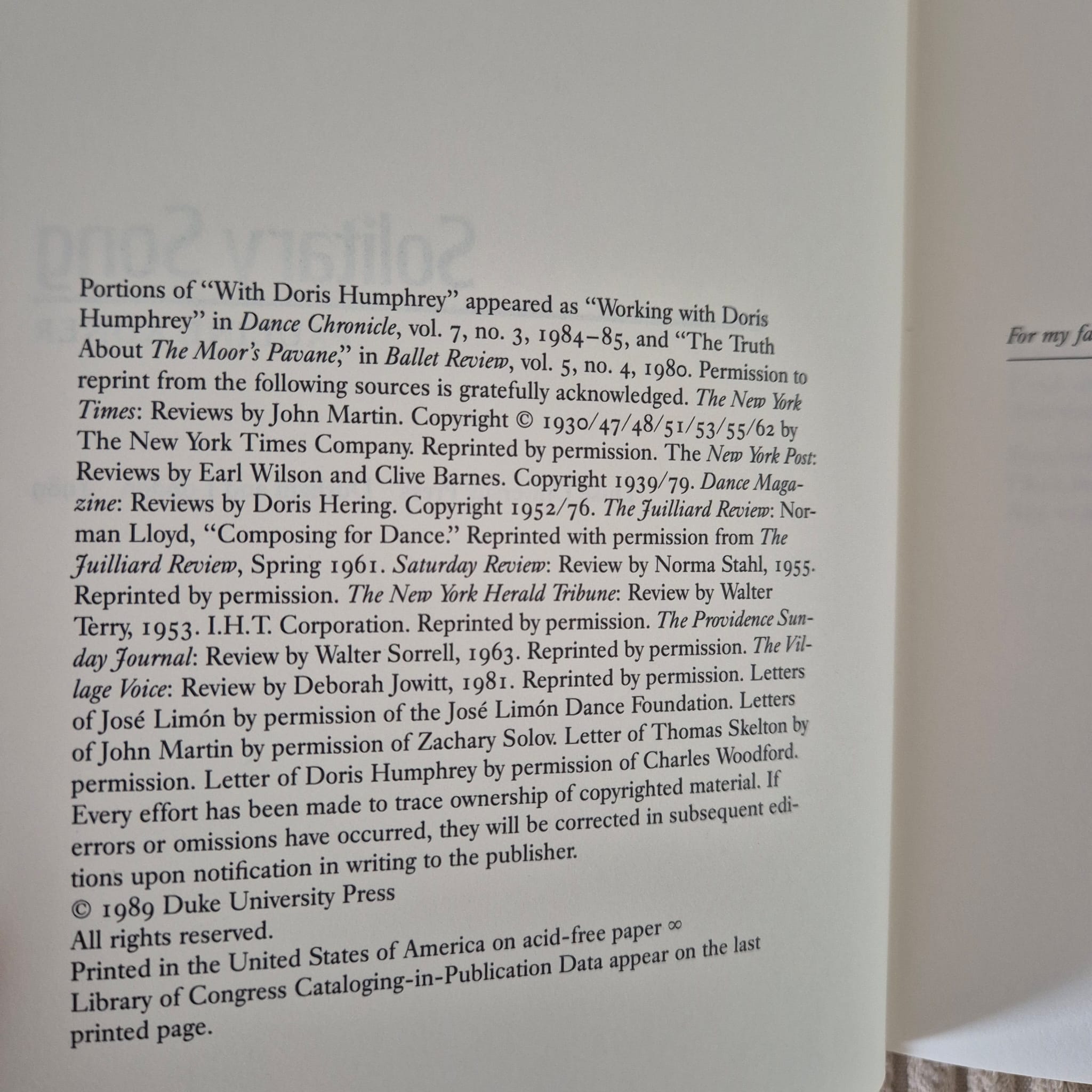 'Solitary Song: An Autobiography' by Pauline Koner