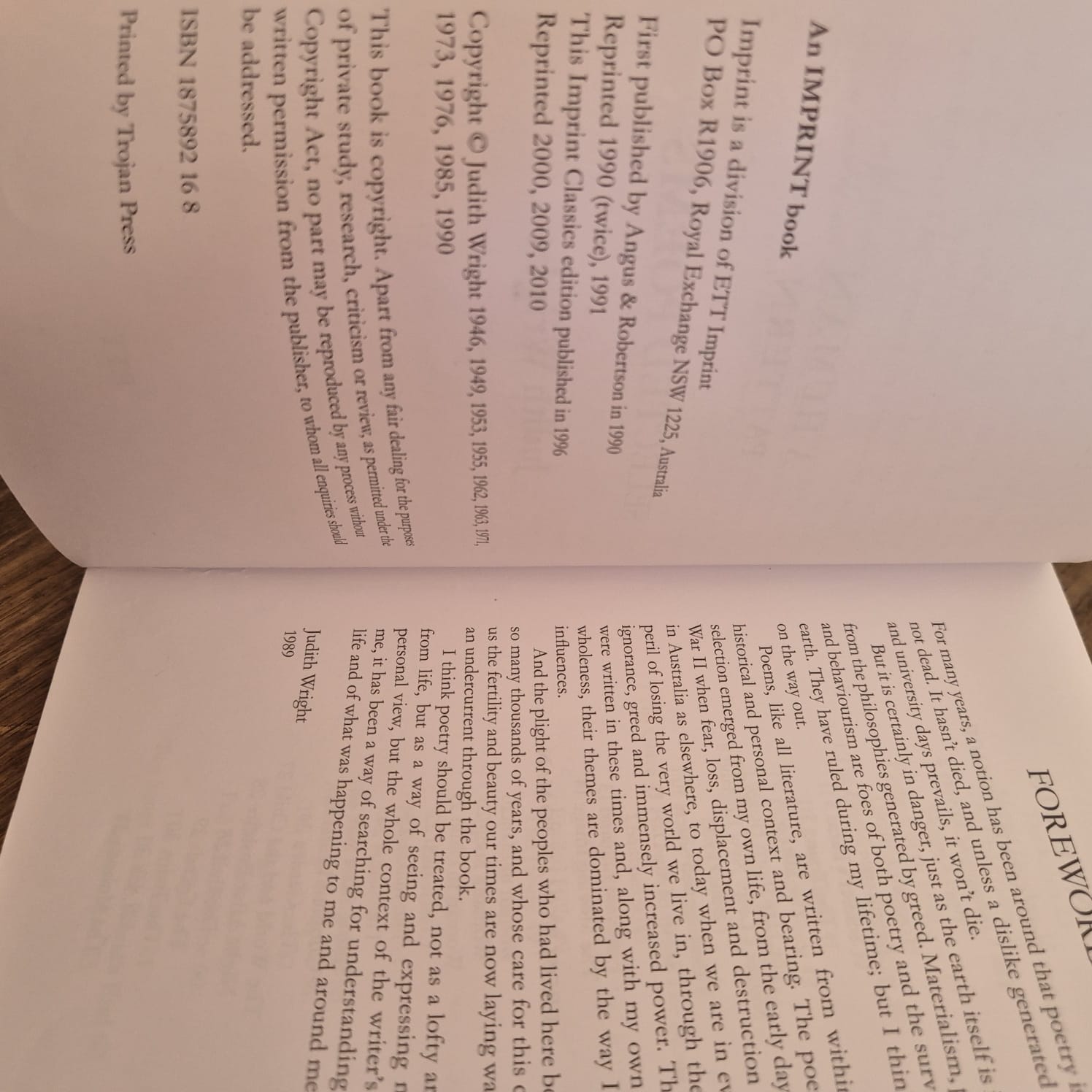 'A Human Pattern: Selected Poems' by Judith Wright