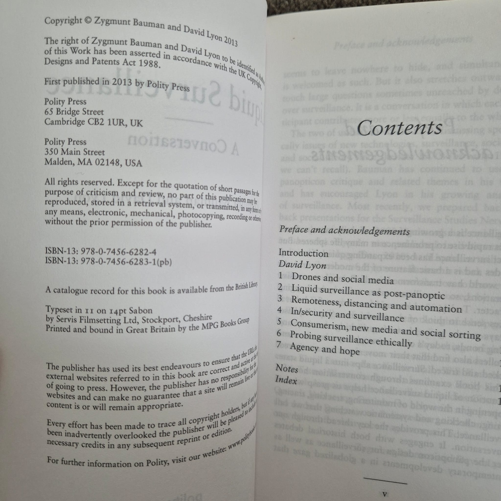 ‘Liquid Surveillance: A Conversation’ by Zygmunt Bauman and David Lyon