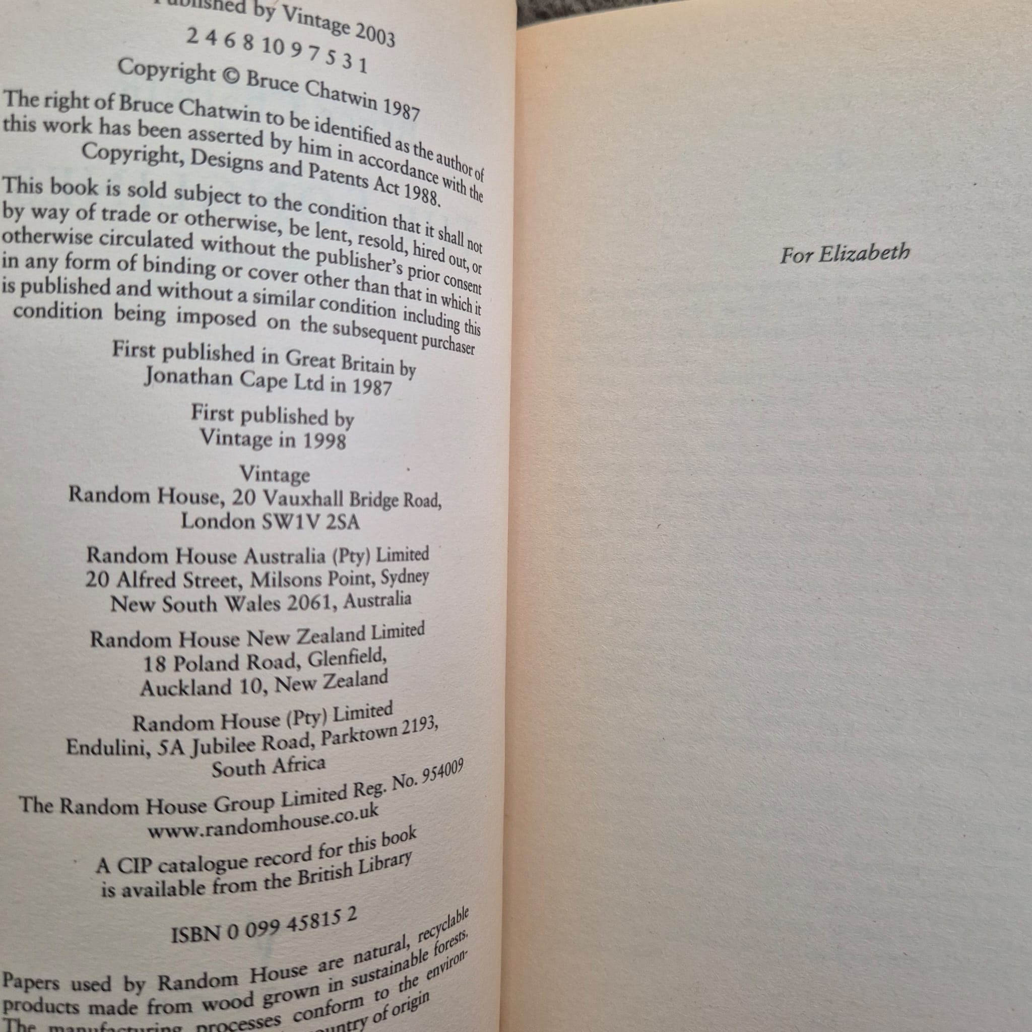'The Songlines' by Bruce Chatwin