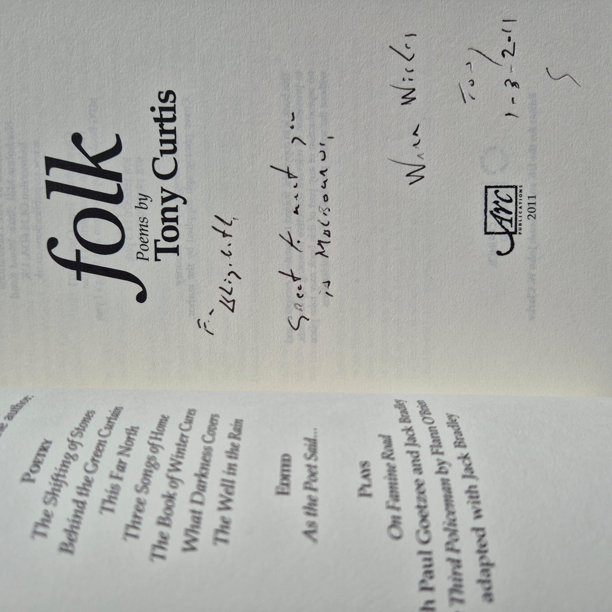 ‘folk’ by Tony Curtis (signed)