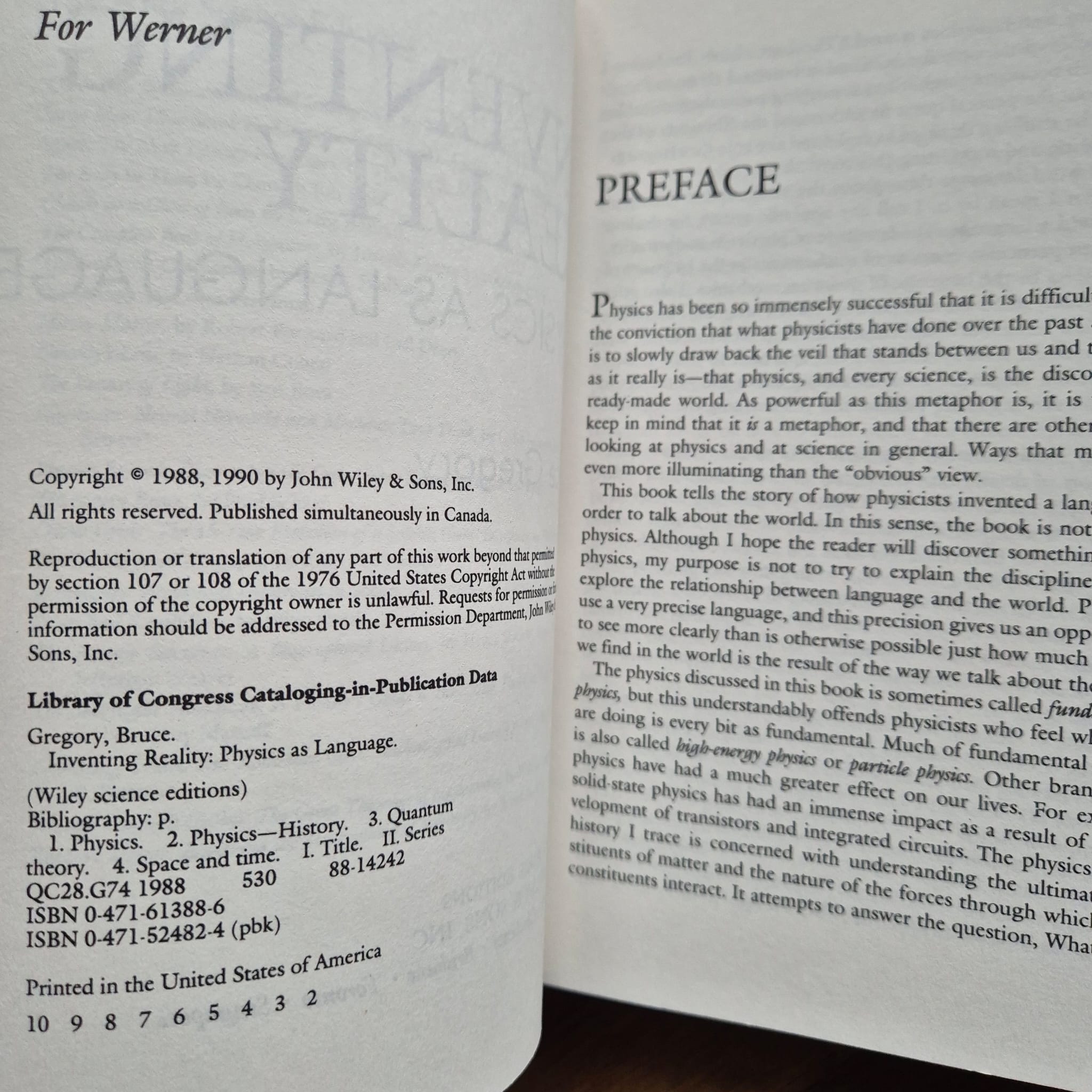 ‘Inventing Reality: Physics as Language’ by Bruce Gregory