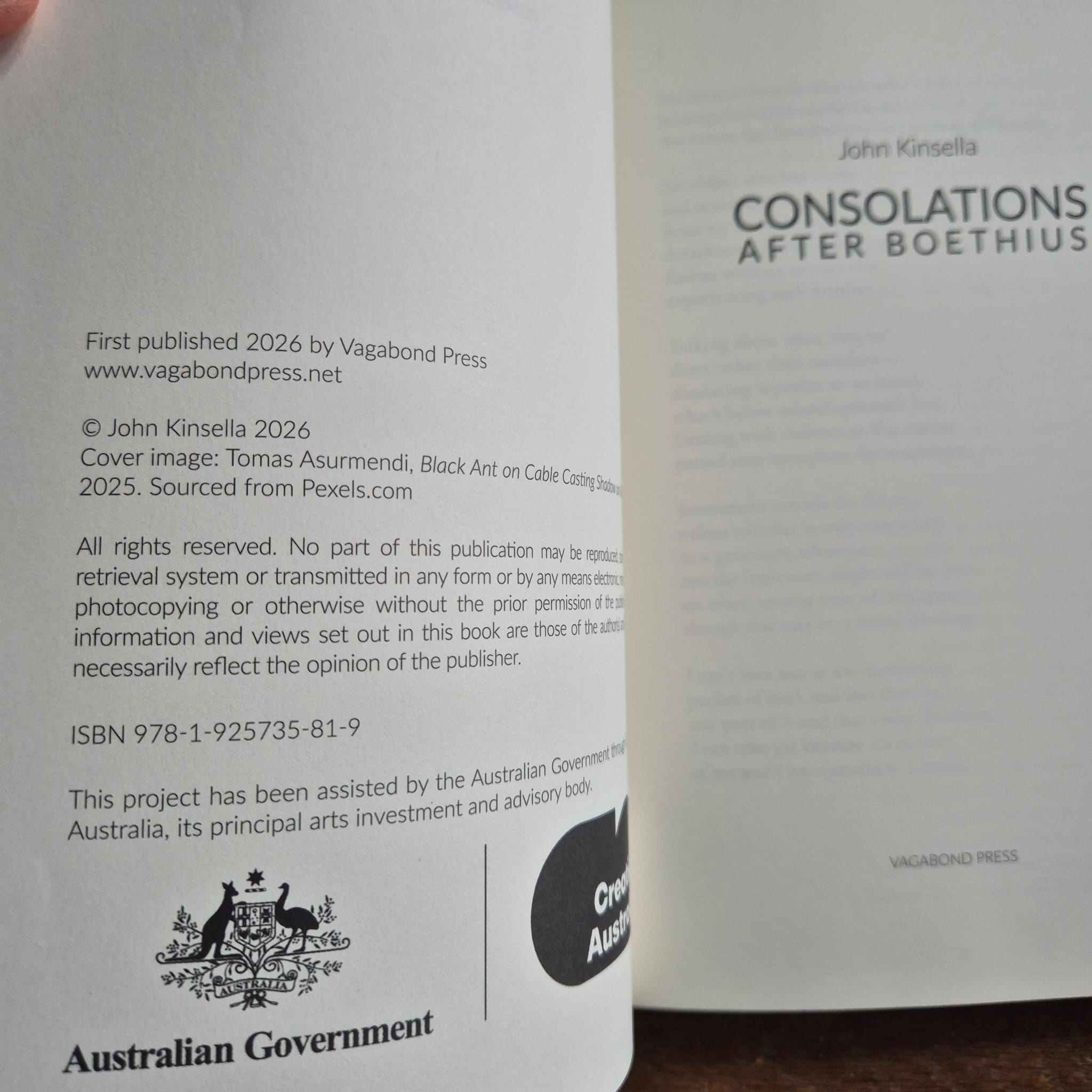 ‘Consolations: After Boethius’ by John Kinsella