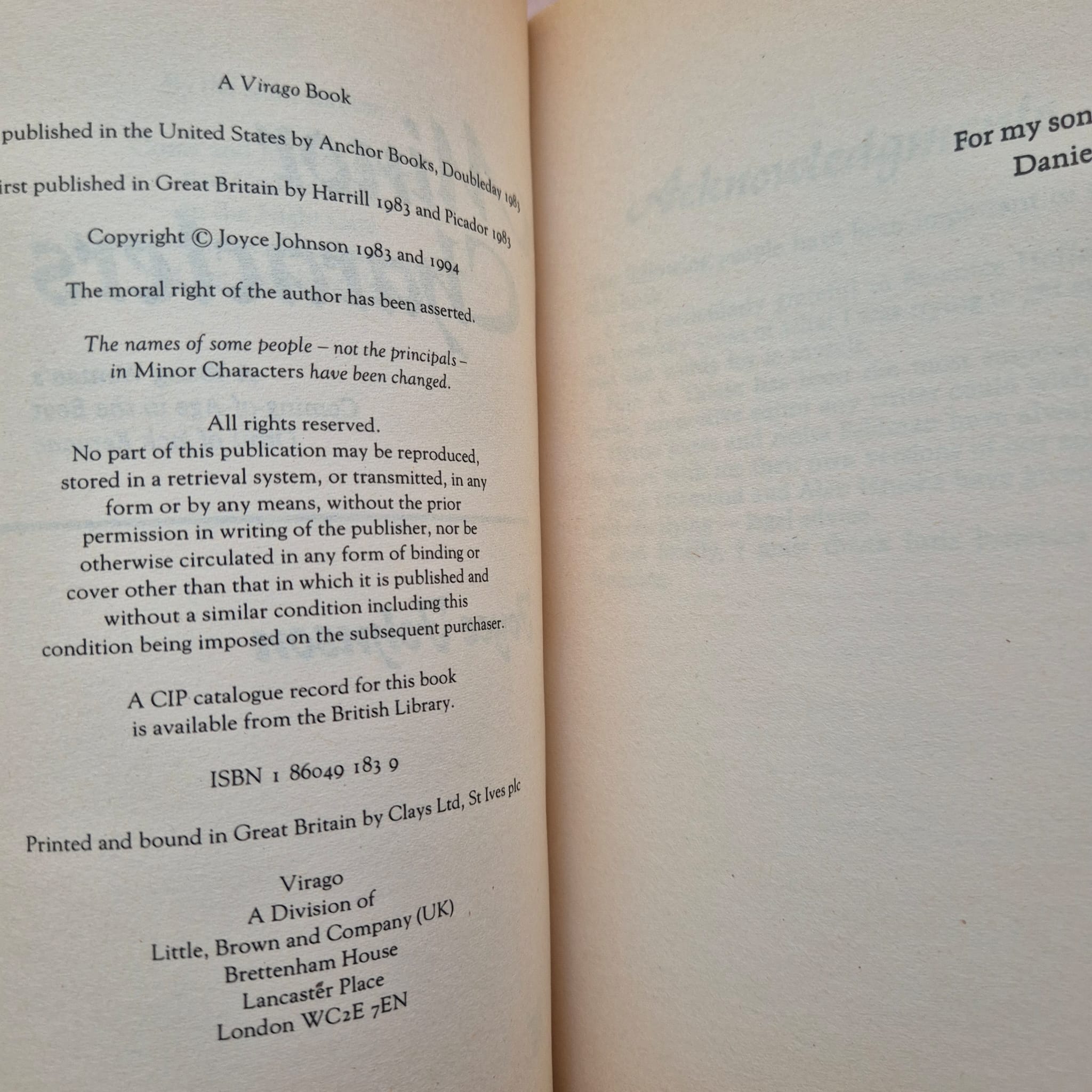 'Minor Characters: Life with Kerouac and the Beat Generation' by Joyce Johnson
