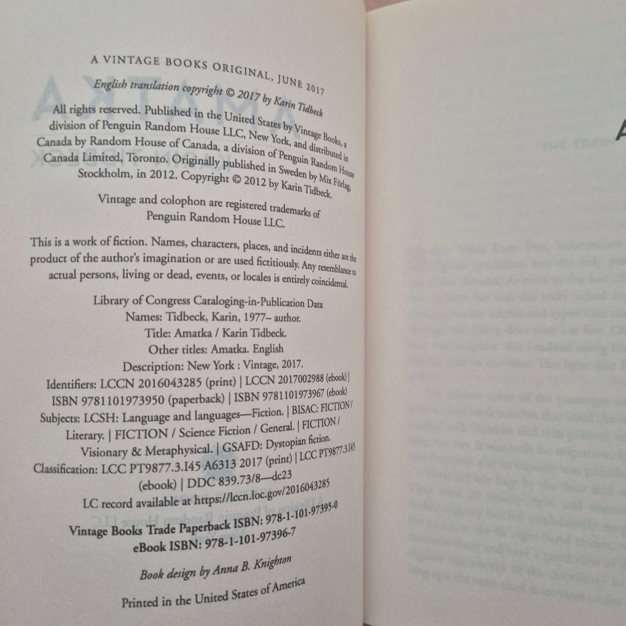 'Amatka' by Karin Tidbeck