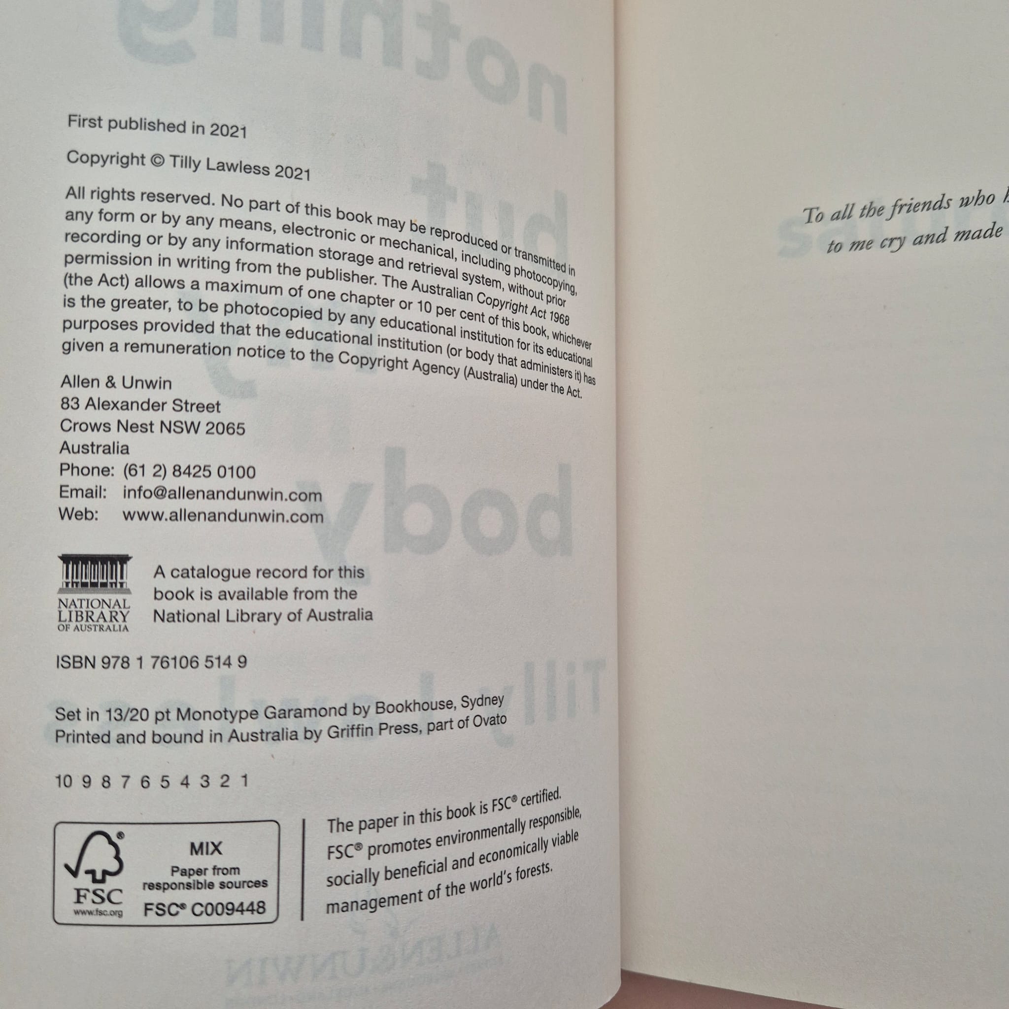 'Nothing But My Body' by Tilly Lawless