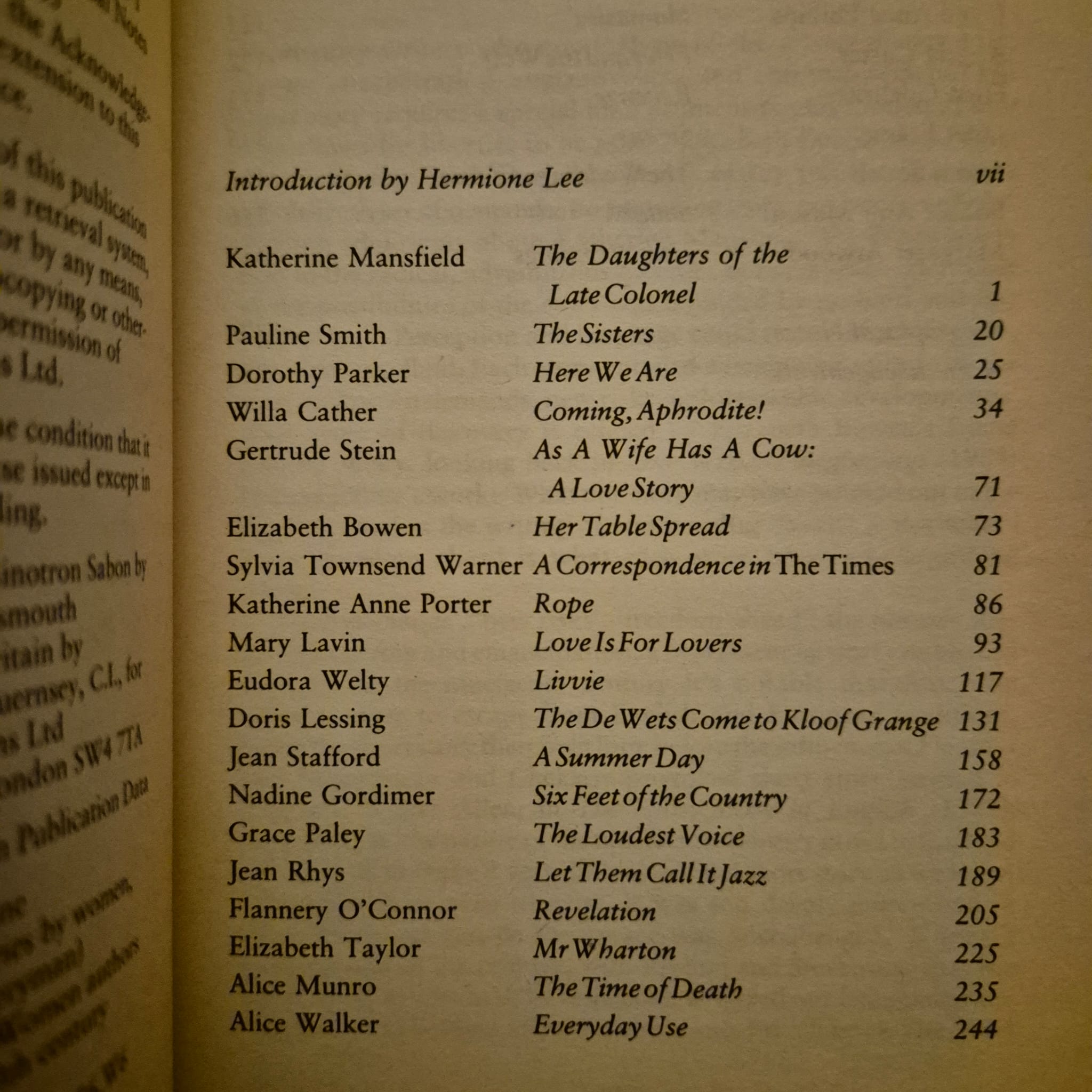 'The Secret Self: Short Stories by Women' selected and introduced by Hermione Lee