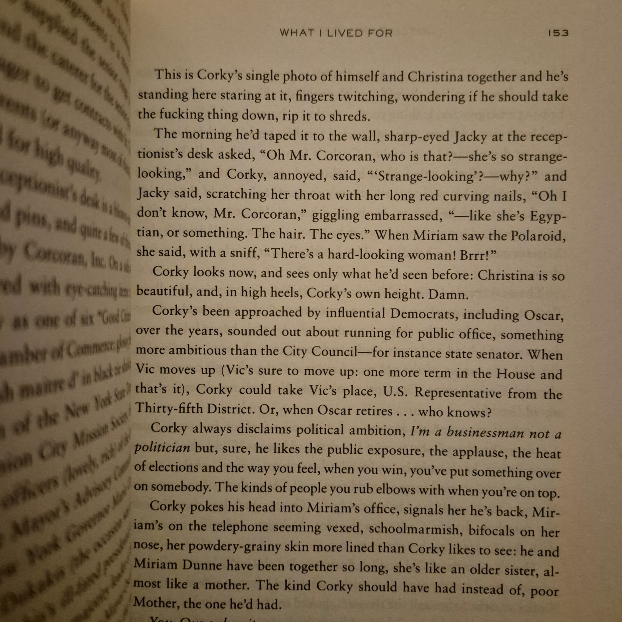 'What I Lived For' by Joyce Carol Oates