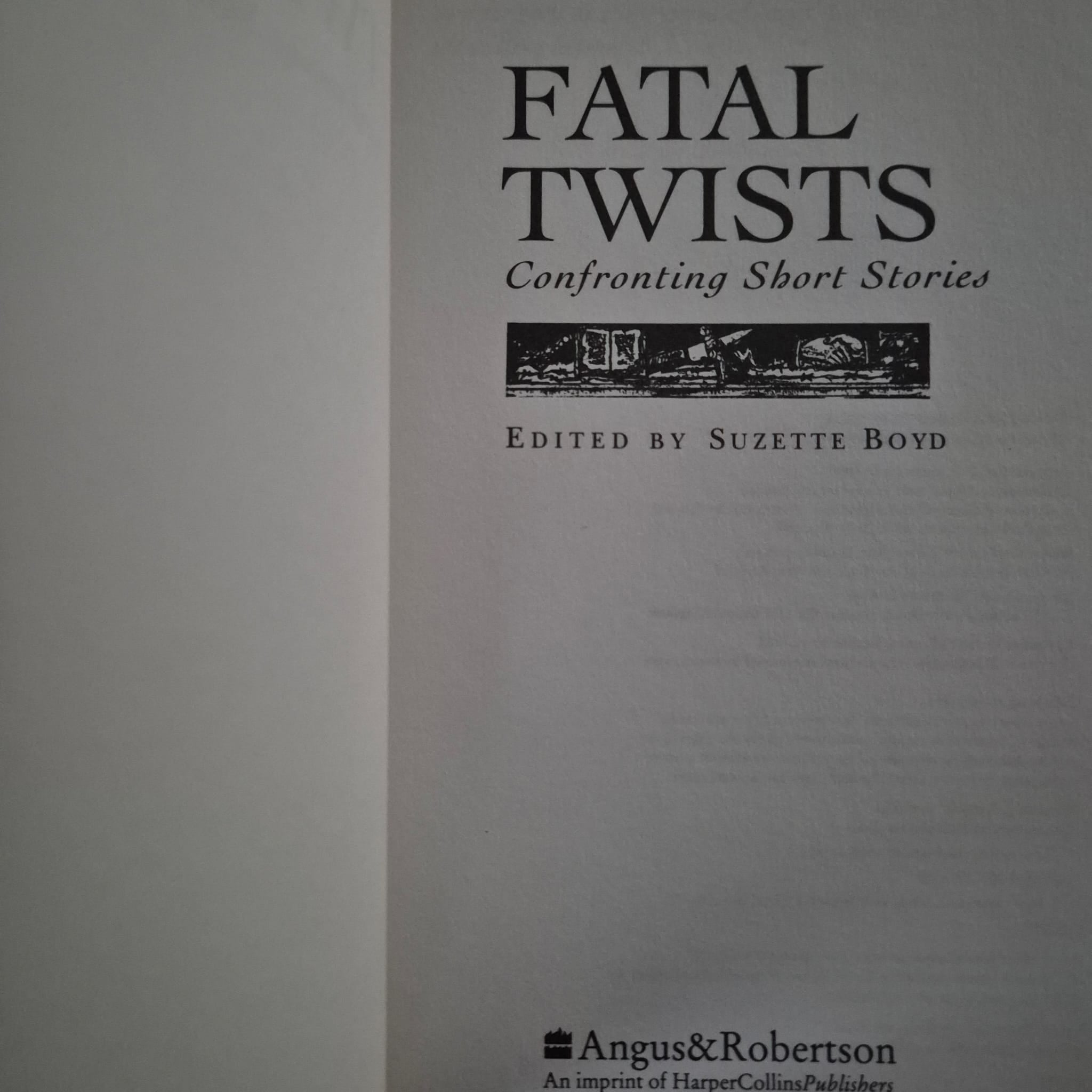 'Fatal Twists: Confronting Short Stories' edited by Suzette Boyd