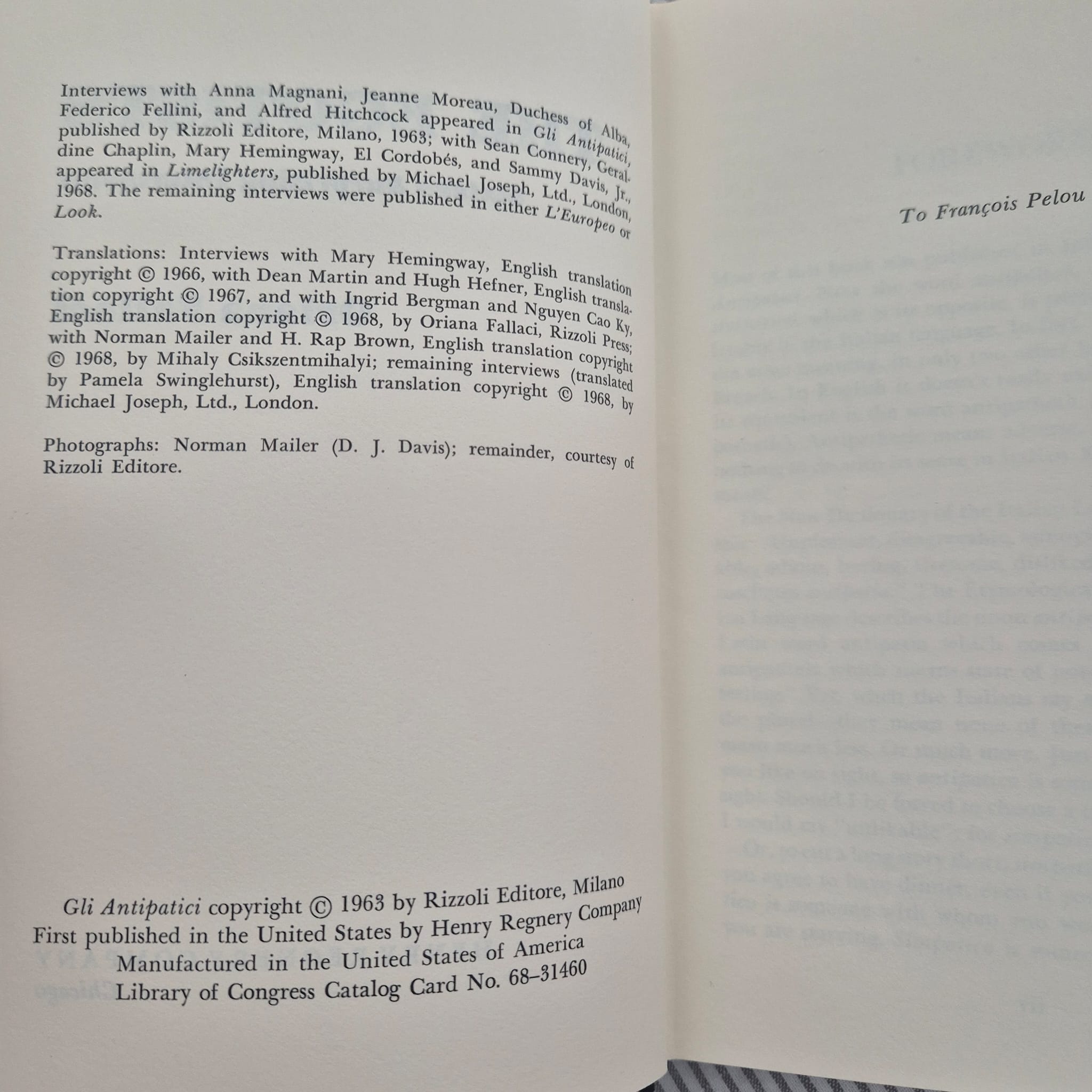 'The Egotists: Sixteen Surprising Interviews' by Oriana Fallaci