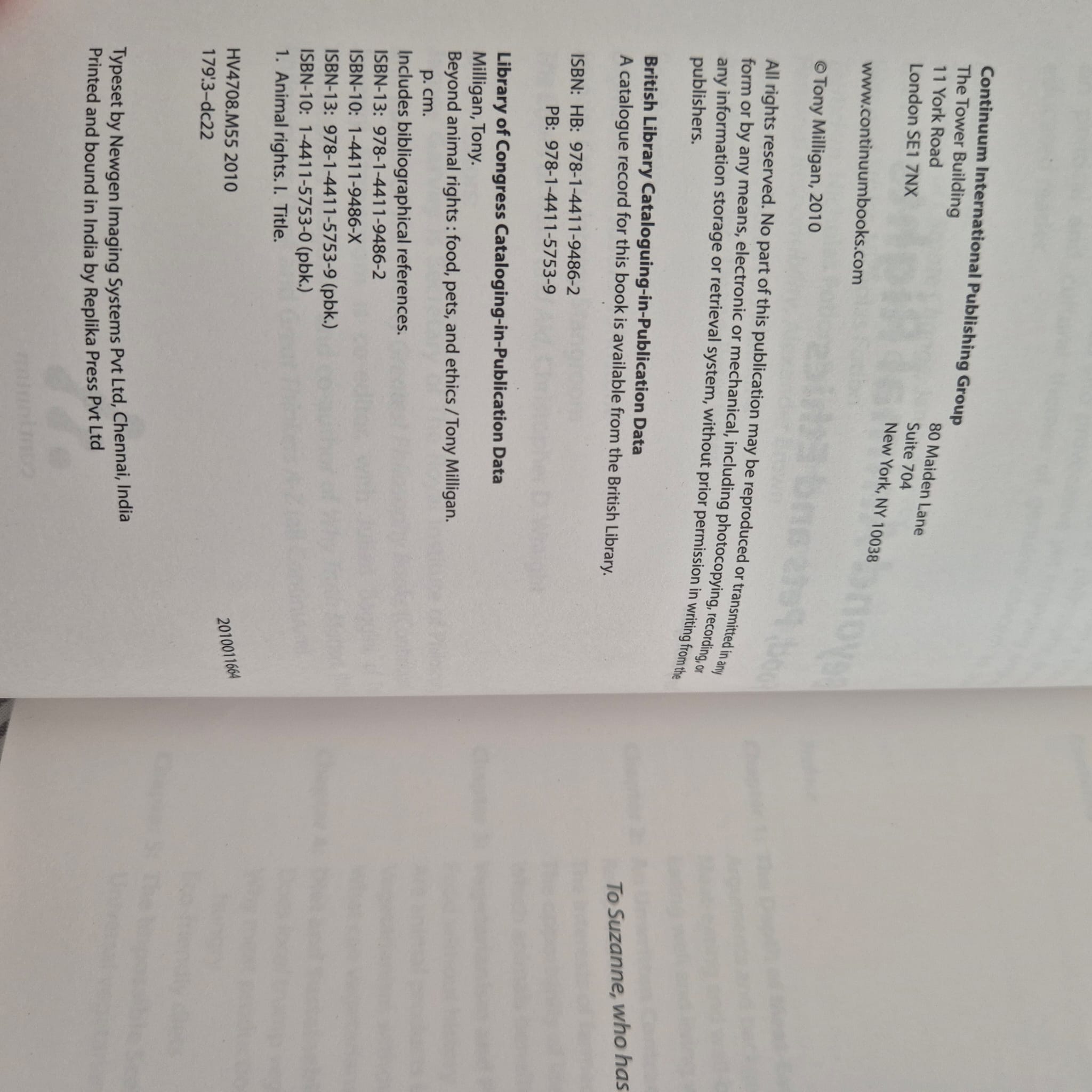 'Beyond Animal Rights: Food, Pets and Ethics' by Tony Milligan