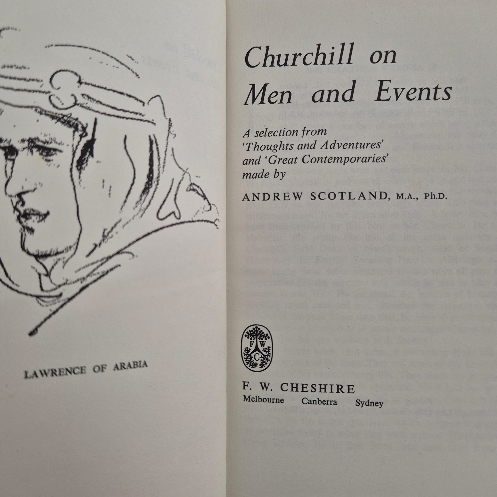 'Churchill on Men and Events' by Winston Churchill, selected by Andrew Scotland