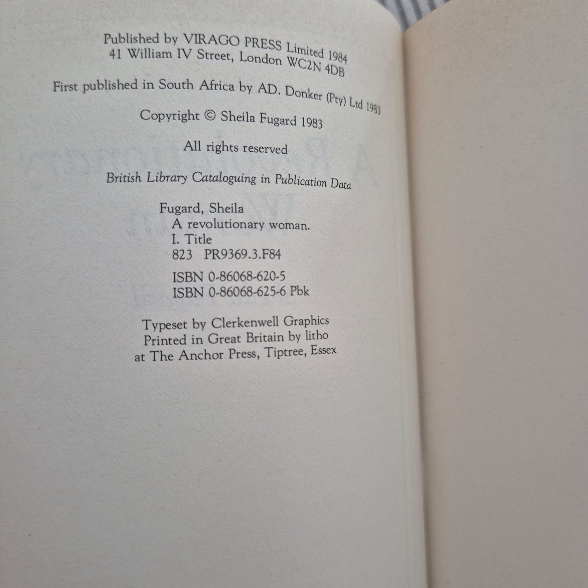 'A Revolutionary Woman' by Sheila Fugard