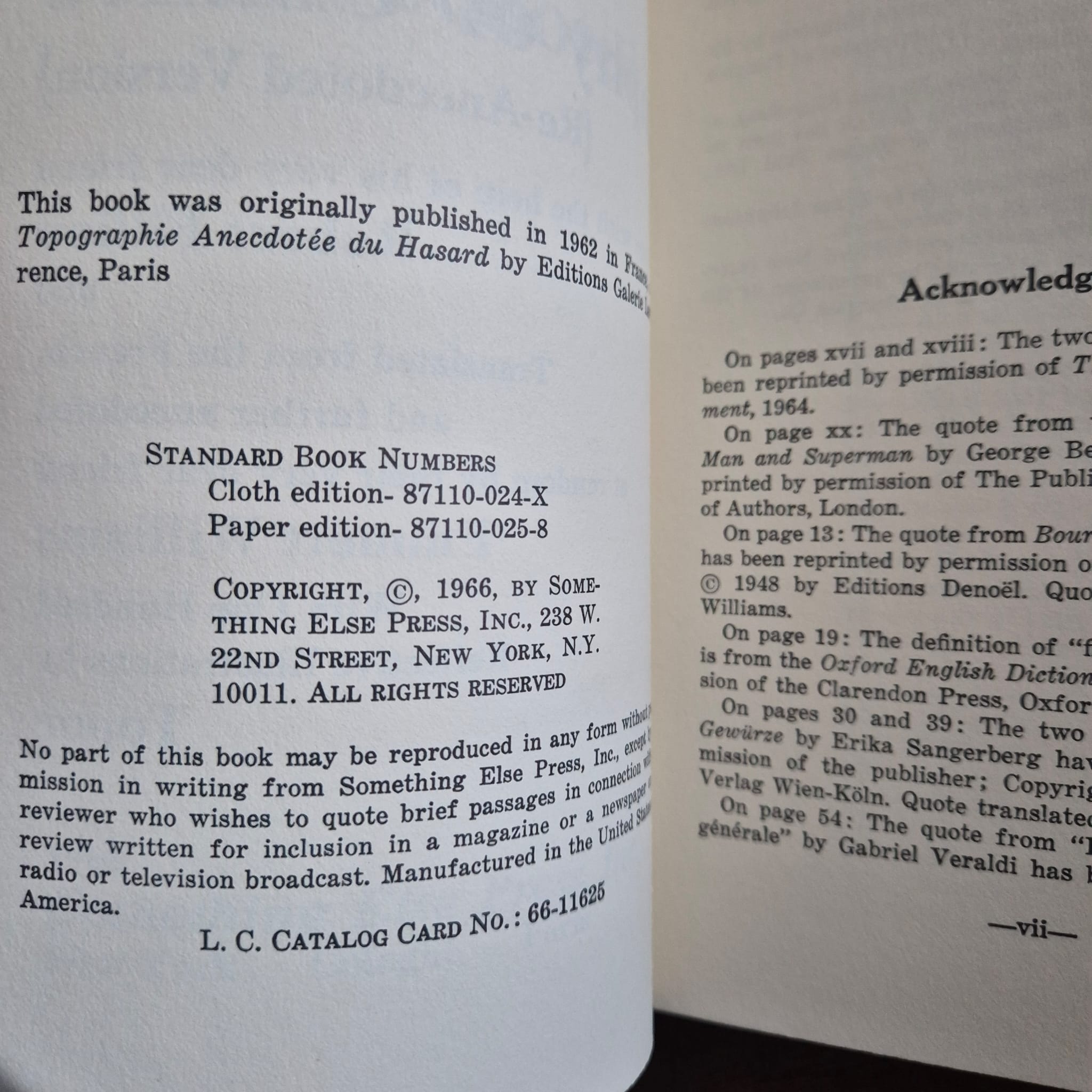 'An Anecdoted Topography of Chance' by Daniel Spoerri, with Robert Filliou, Emmett Williams & Topor