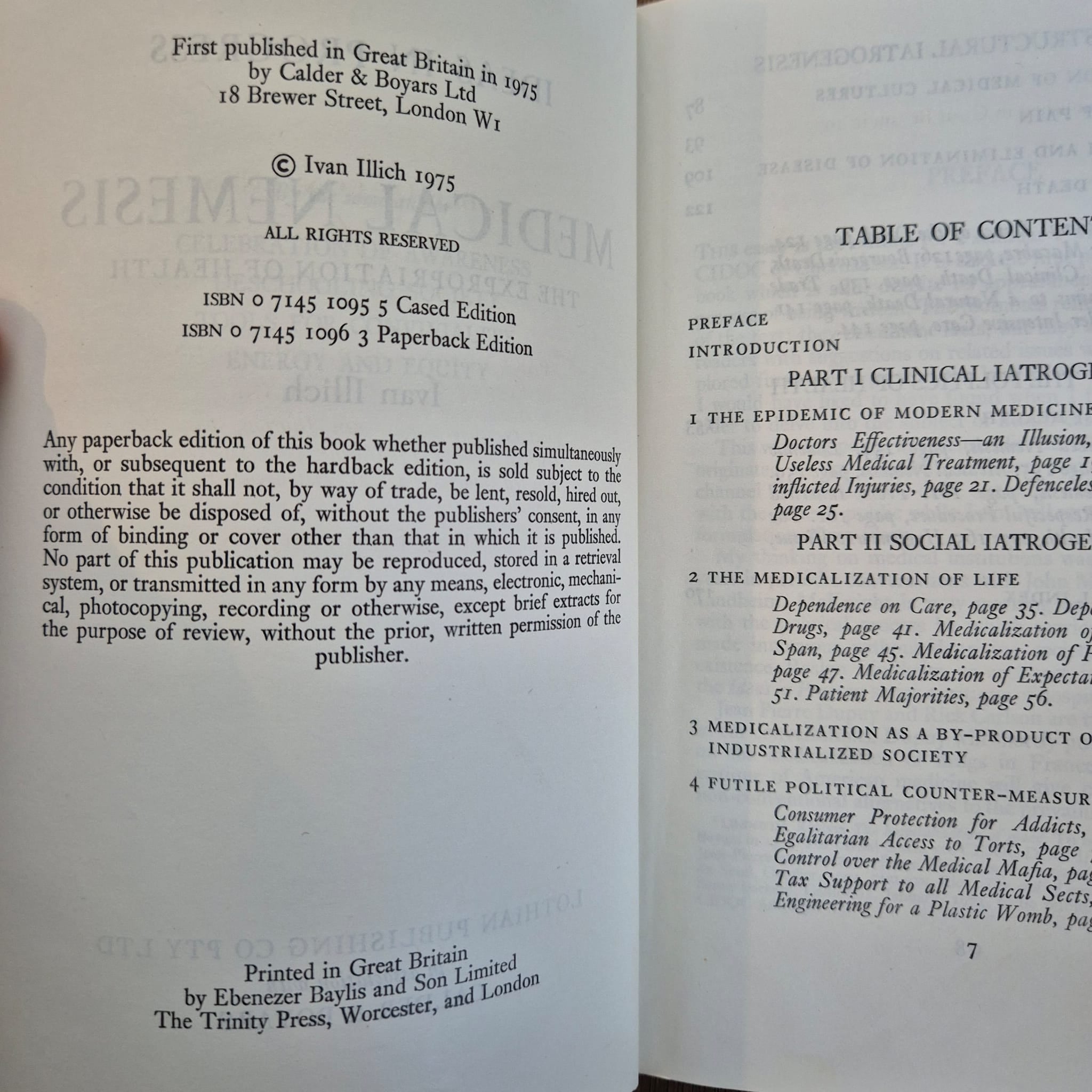 'Medical Nemesis: The Expropriation of Health' by Ivan Illich