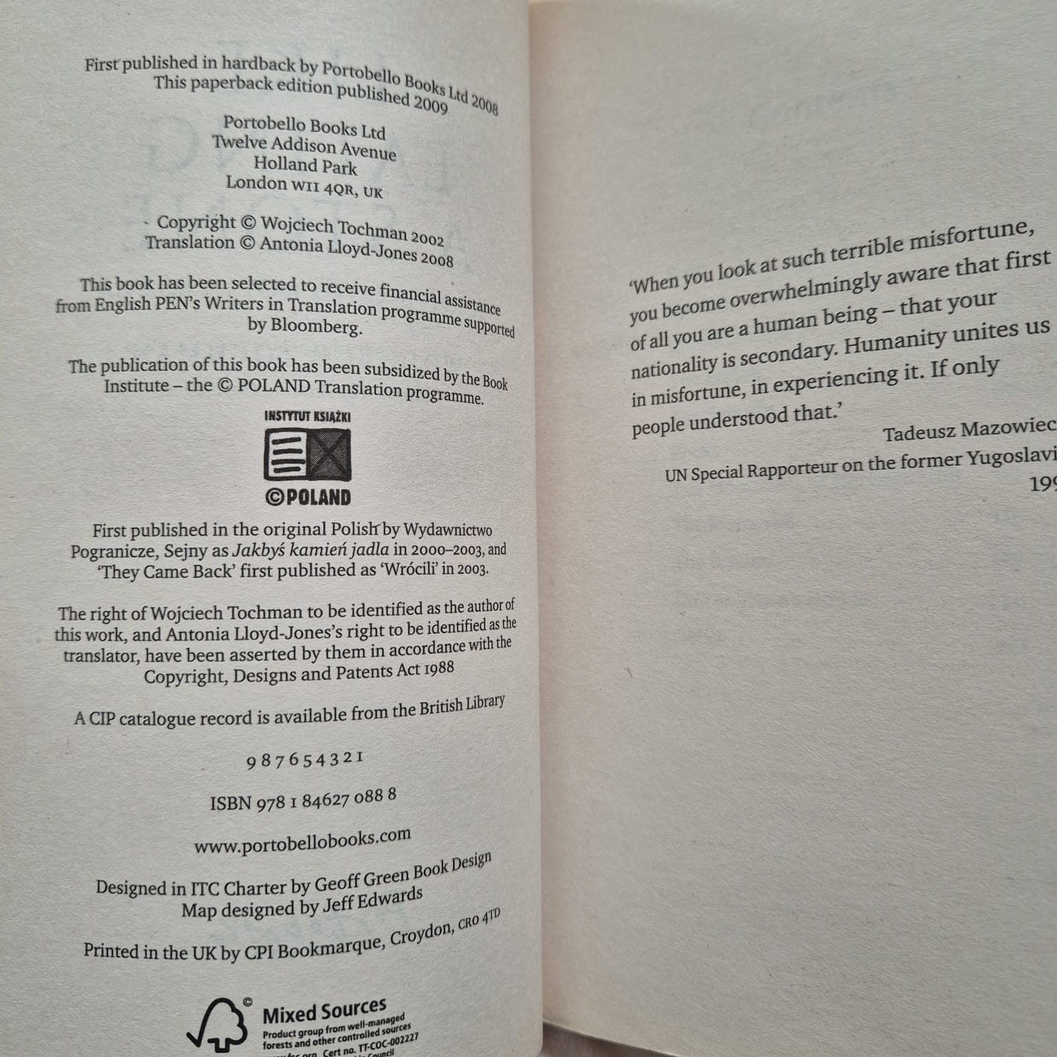 ‘Like Eating a Stone: Surviving the Past in Bosnia’ by Wojciech Tochman