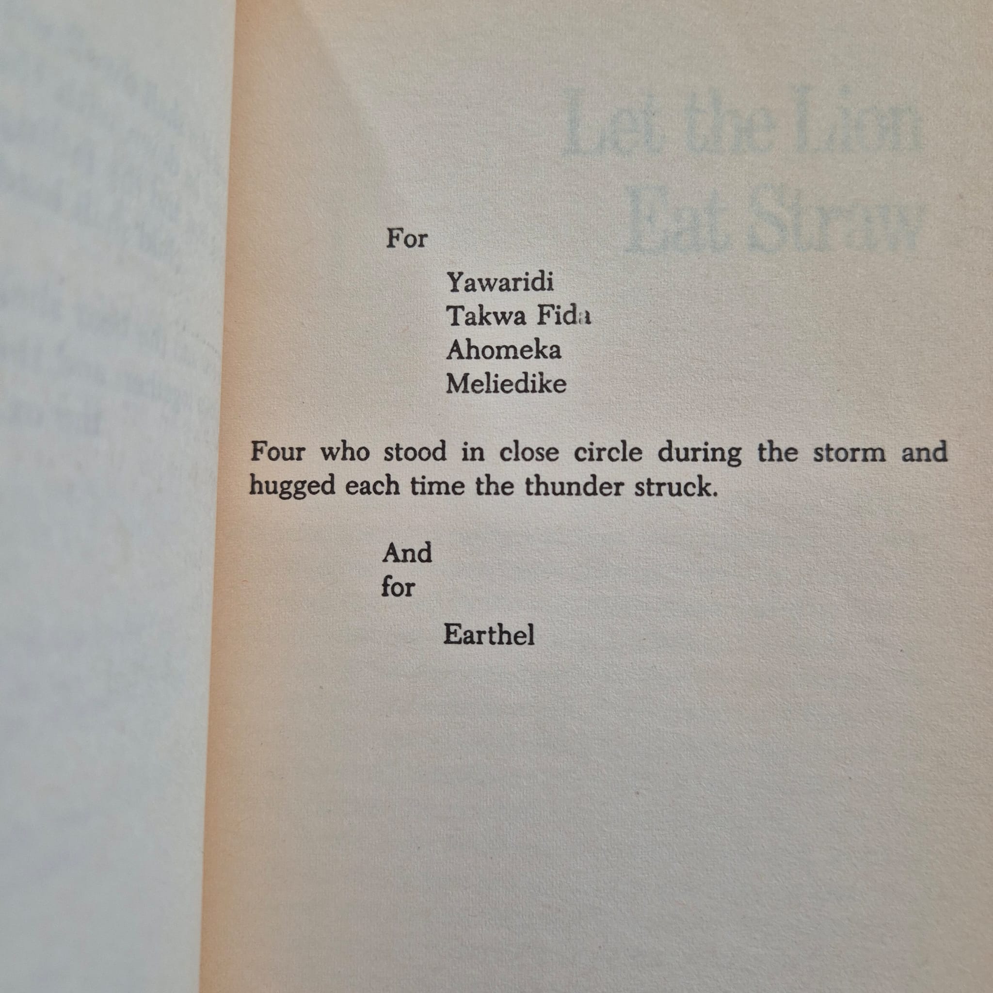 'Let the Lion Eat Straw' by Elle­ase Southerland