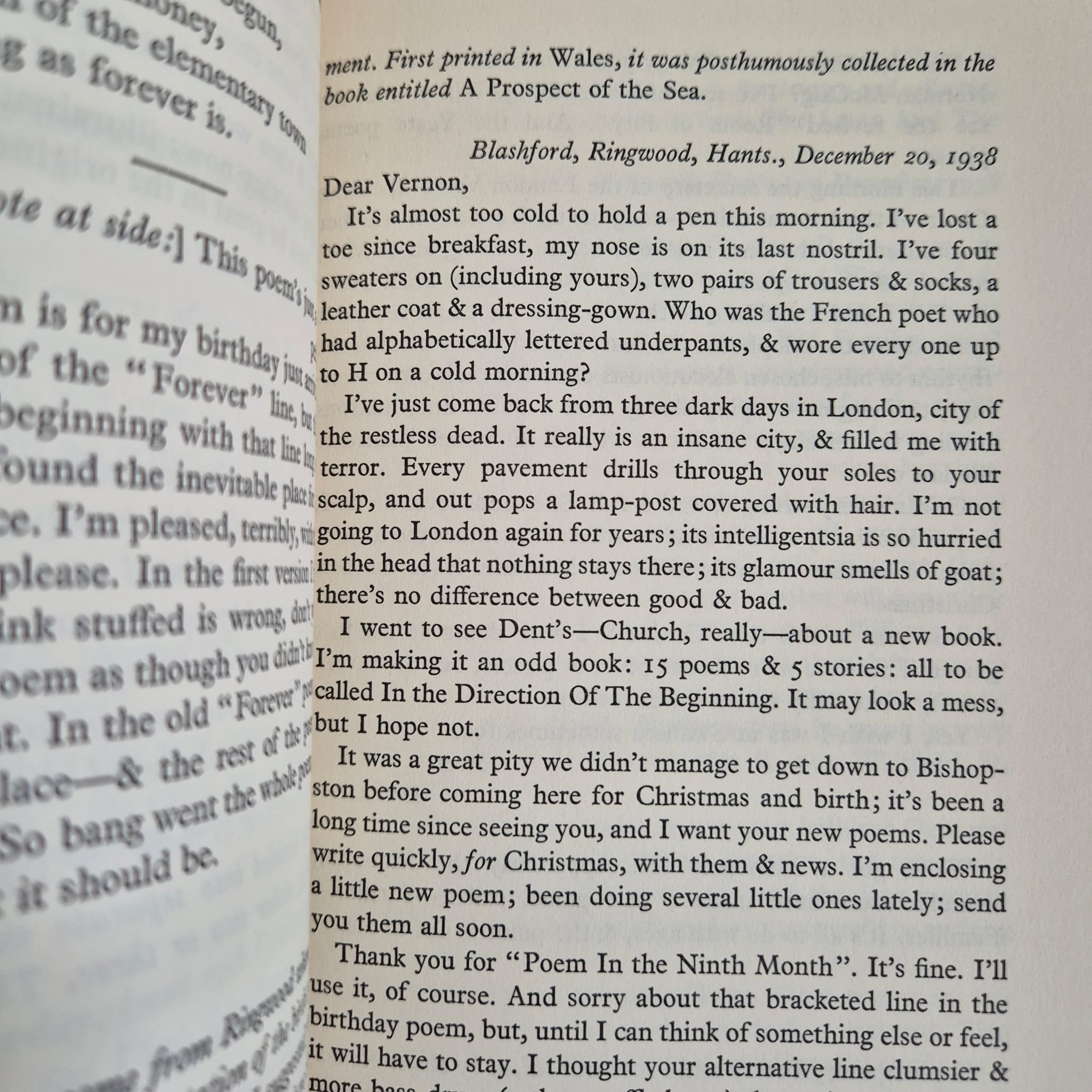 'Letters to Vernon Watkins' by Dylan Thomas