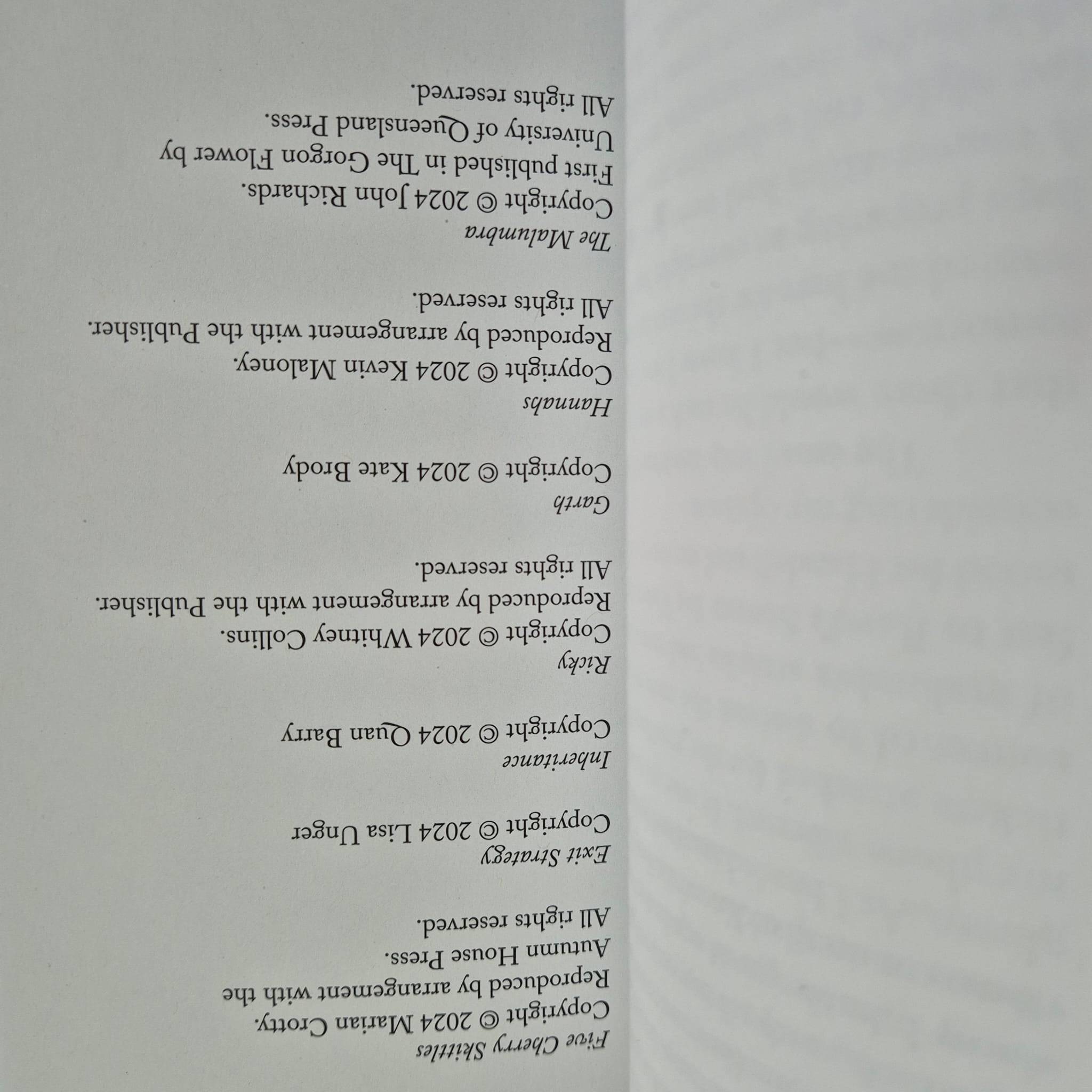 'Volume 0: Exit, Inheritance, Ricky, Garth, Hannahs, The Malumbra' by Various Authors