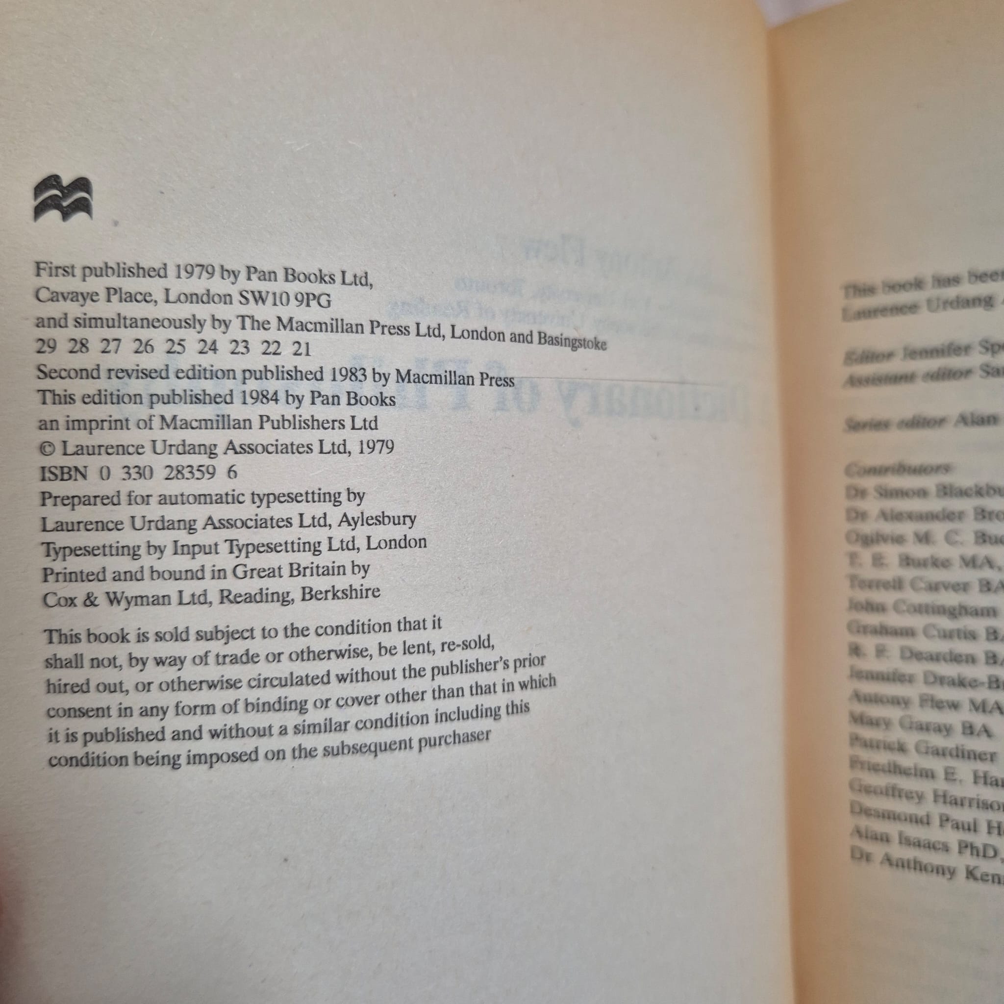 ‘A Dictionary of Philosophy’ by Various Contributors