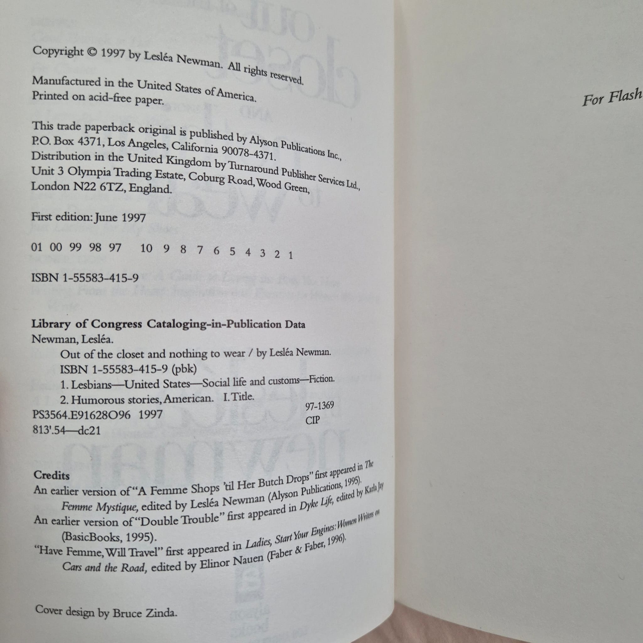 'Out of the Closet and Nothing to Wear' by Lesléa Newman