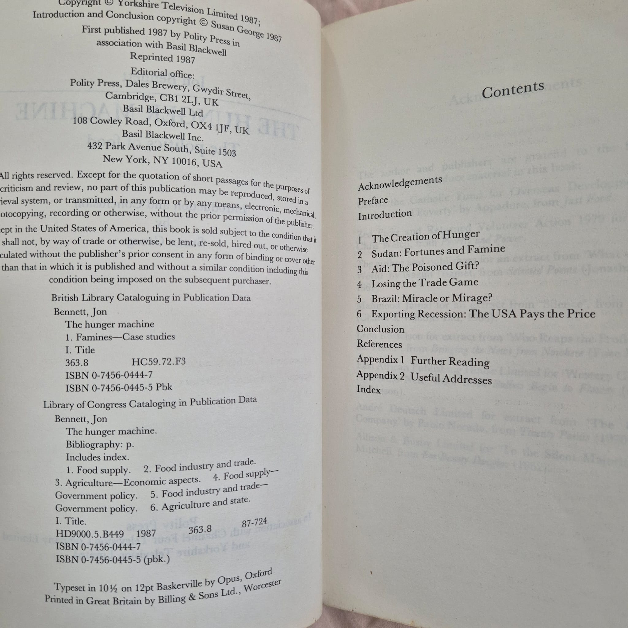 ‘The Hunger Machine’ by Jon Bennett with Susan George