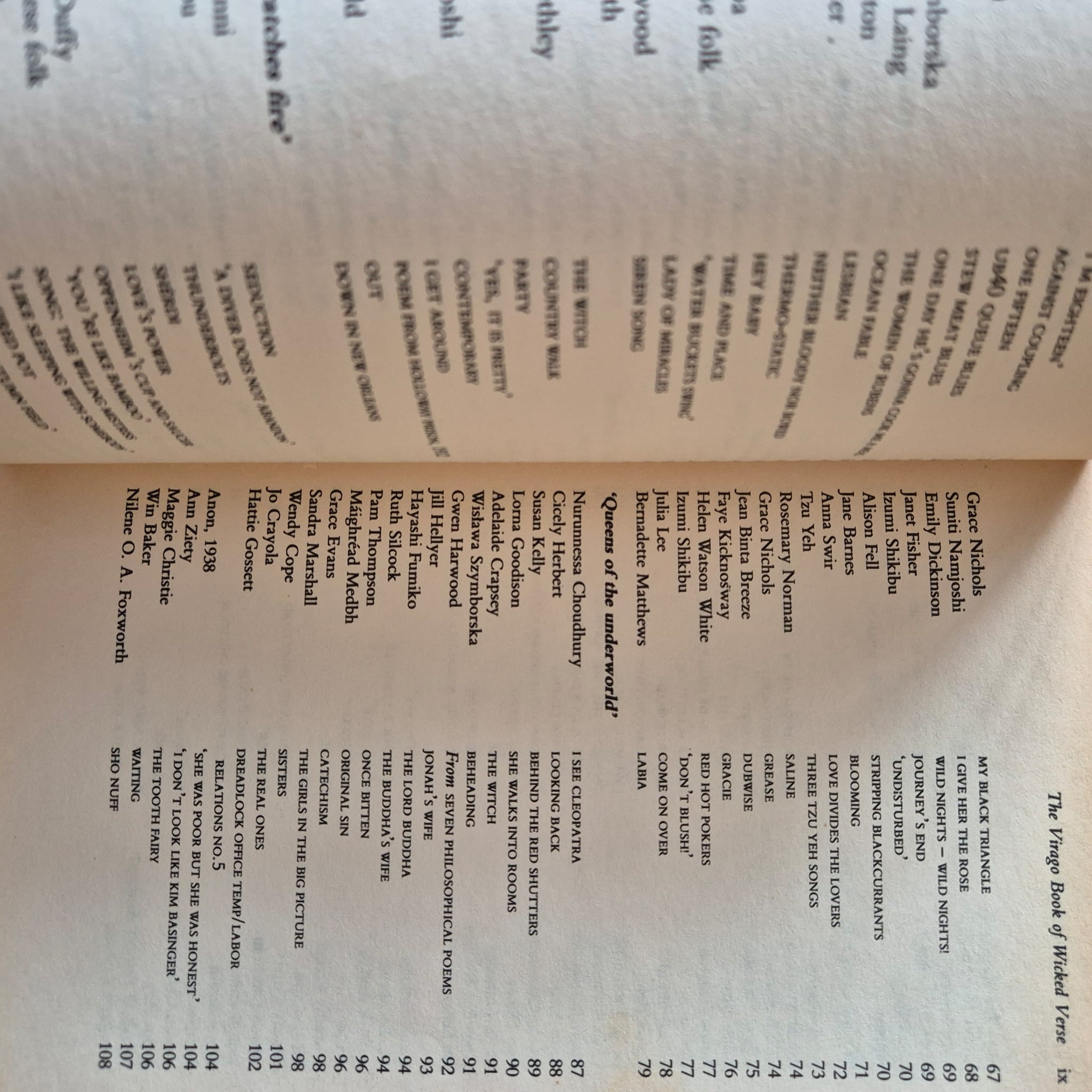 'The Virago Book of Wicked Verse' edited by Jill Dawson