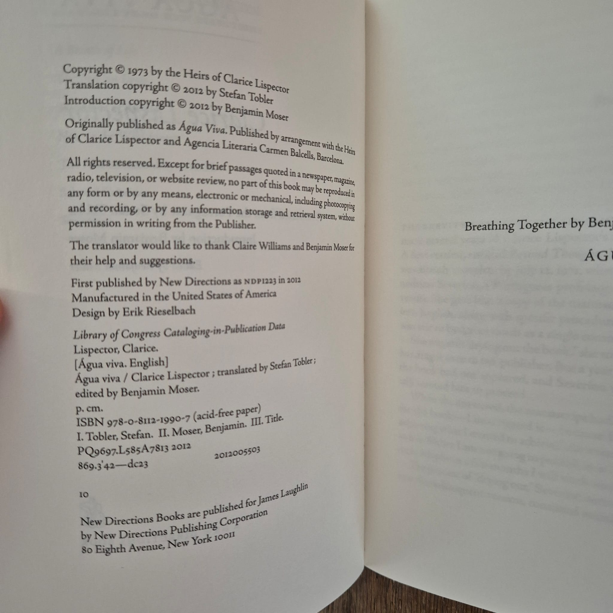 new directions x clarice lispector | bower books selections