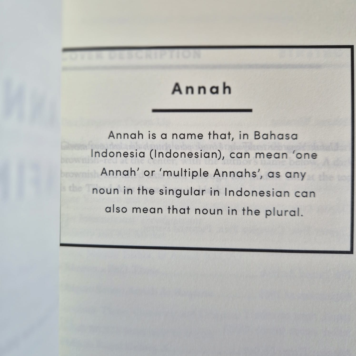 ‘Annah, Infinite’ by Khairani Barokka