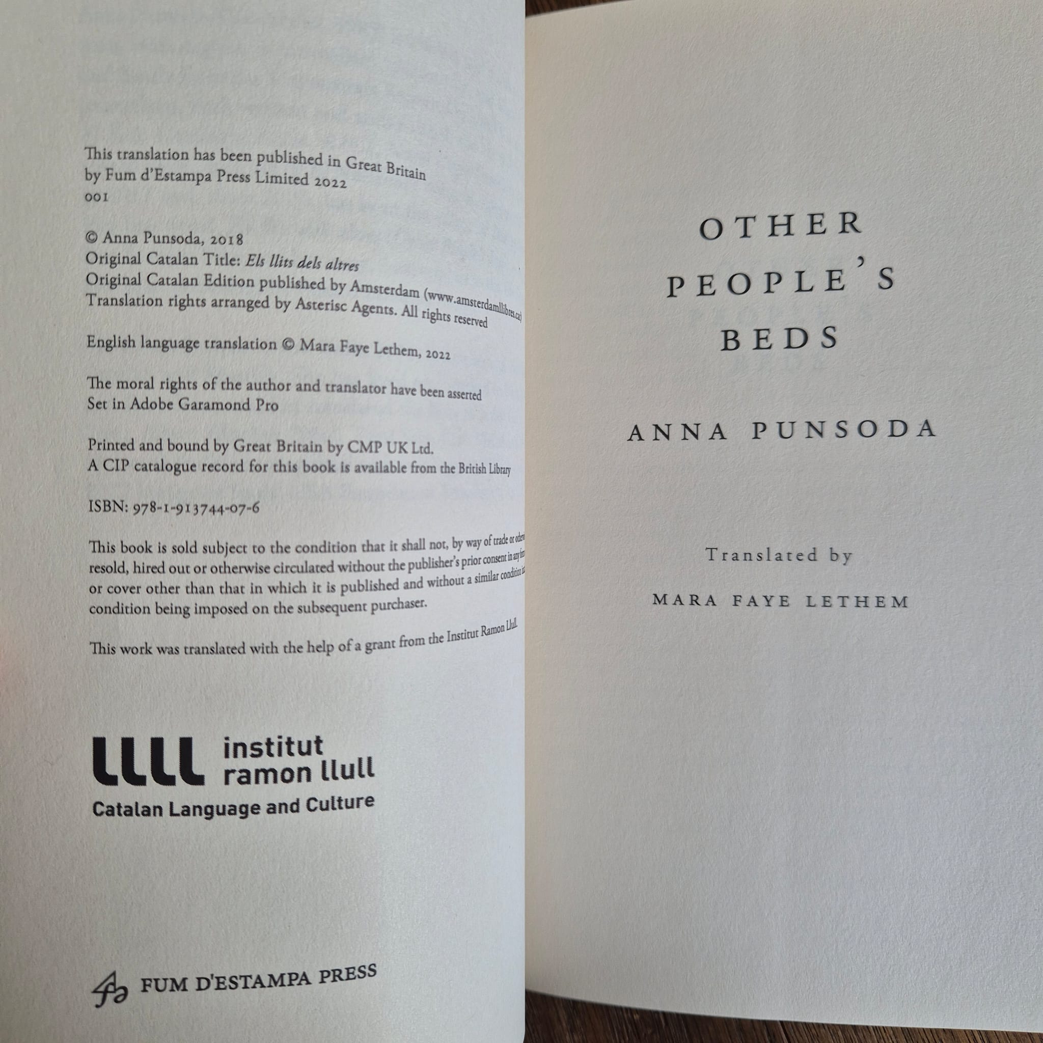 ‘Other People’s Beds’ by Anna Punsoda